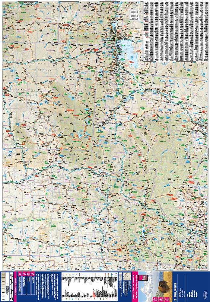 Beispielinhalt (Bild) Reise Know-How Landkarte USA, Nord / USA, North (1:1.250.000) : Idaho, Montana, Wyoming, North Dakota, South Dakota, Nebraska