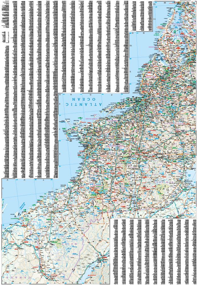 Beispielinhalt (Bild) Reise Know-How Landkarte USA, Nordost / USA, Northeast  (1:1.250.000) : Maine, Maryland, New York, Ohio, West Virginia, ...