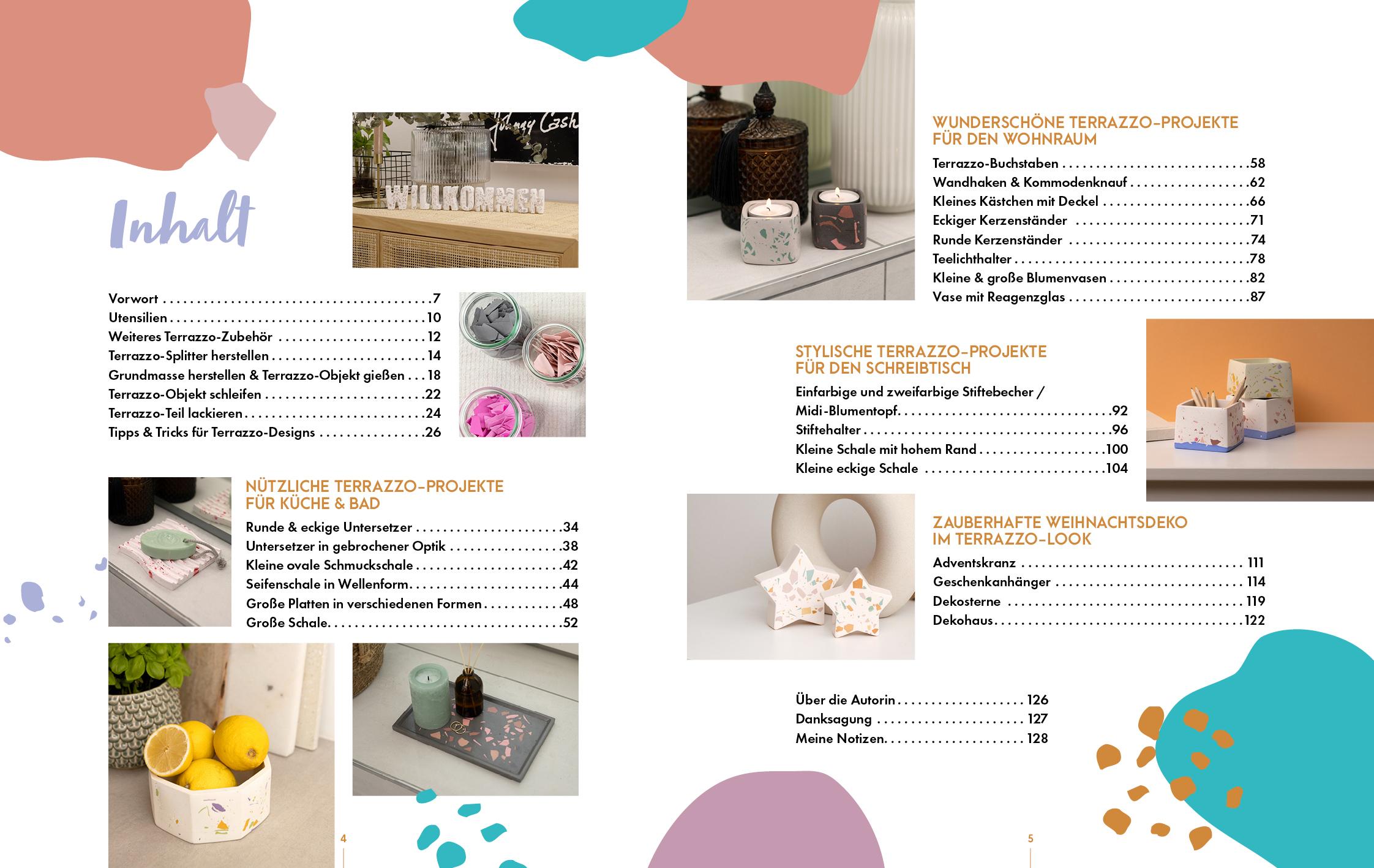 Beispielinhalt (Bild) Terrazzo-Dekoideen einfach selber gießen