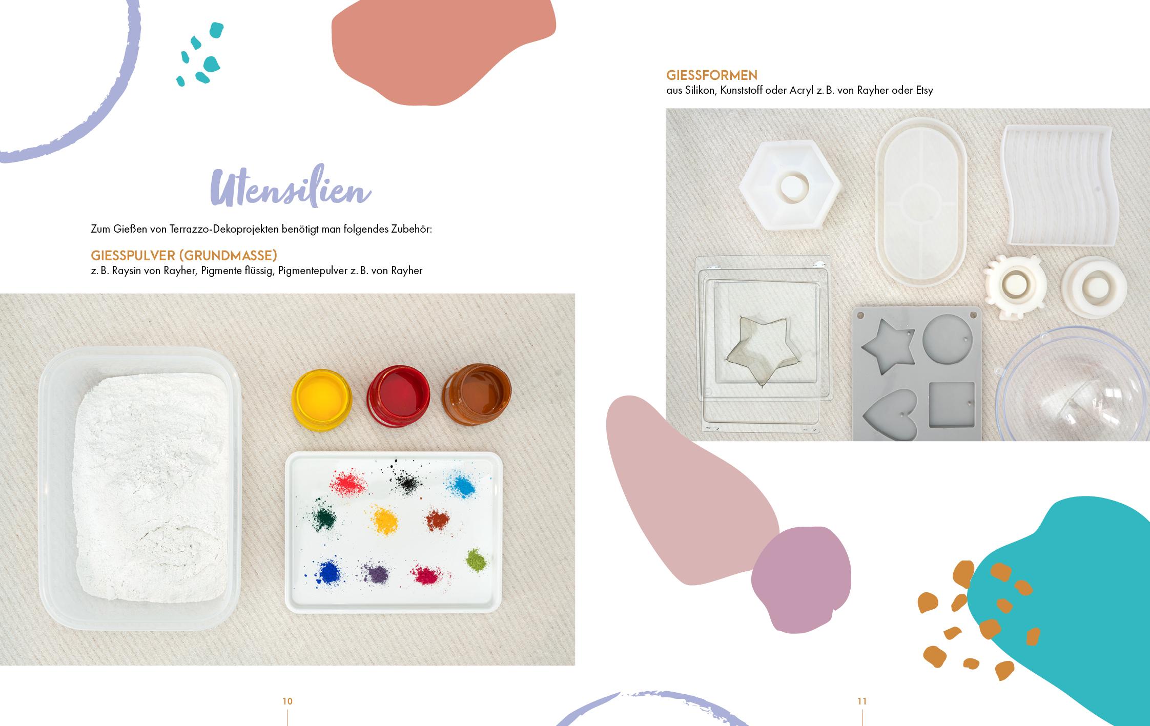 Beispielinhalt (Bild) Terrazzo-Dekoideen einfach selber gießen