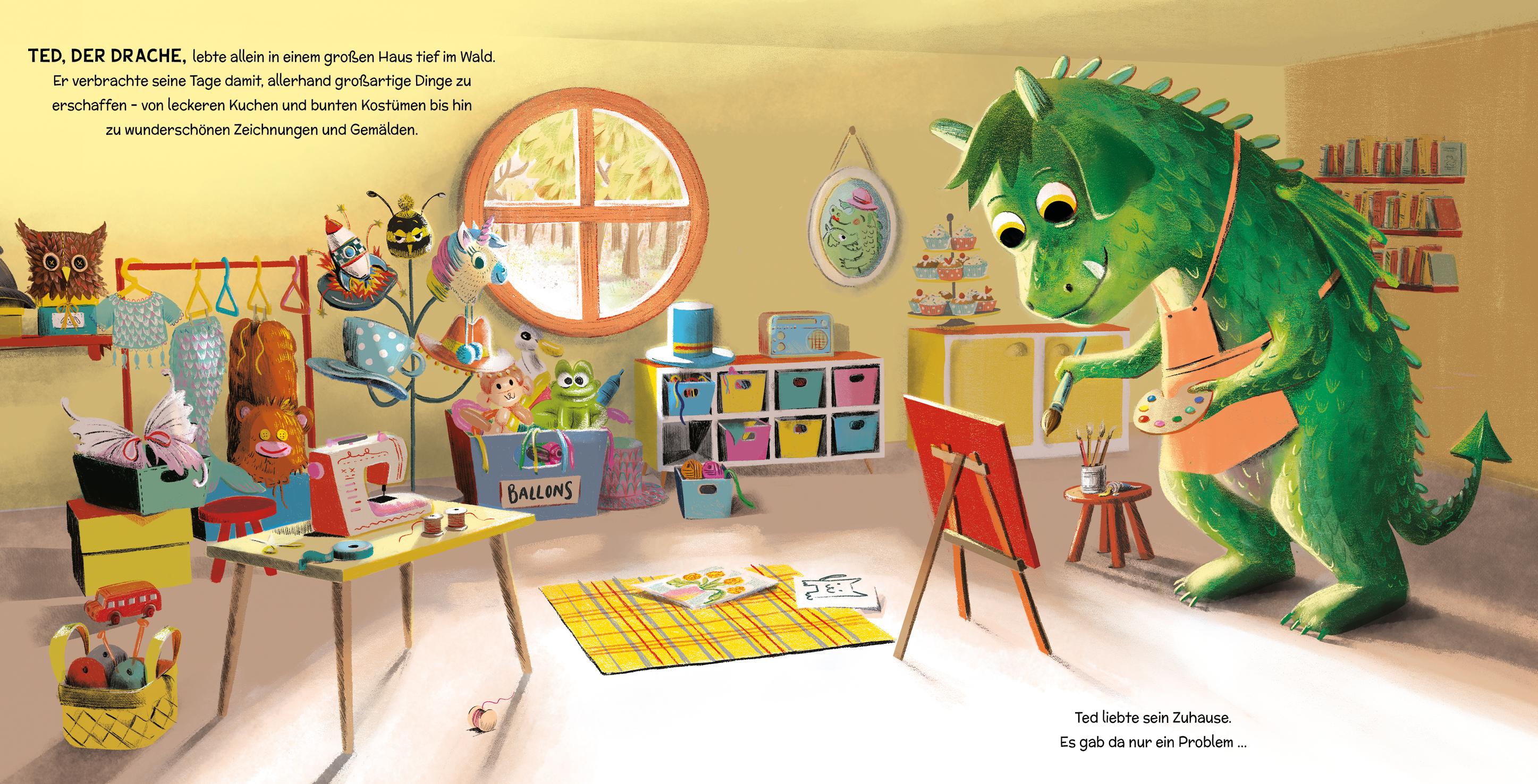 Beispielinhalt (Bild) Ted, der bärenstarke Drache