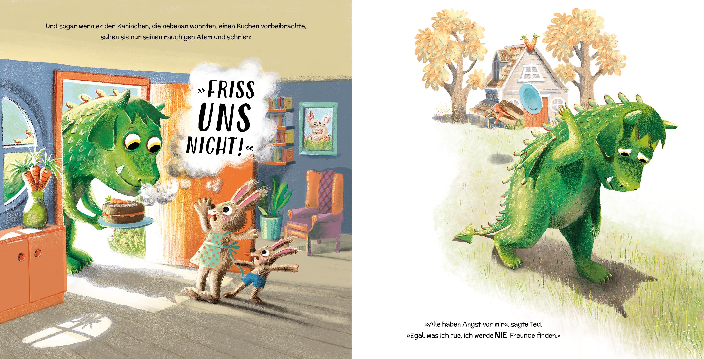 Beispielinhalt (Bild) Ted, der bärenstarke Drache