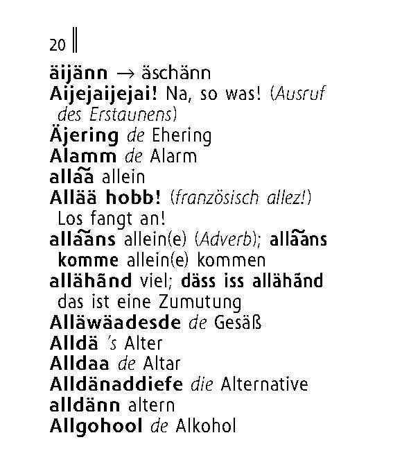 Beispielinhalt (Bild) Langenscheidt Lilliput Hessisch