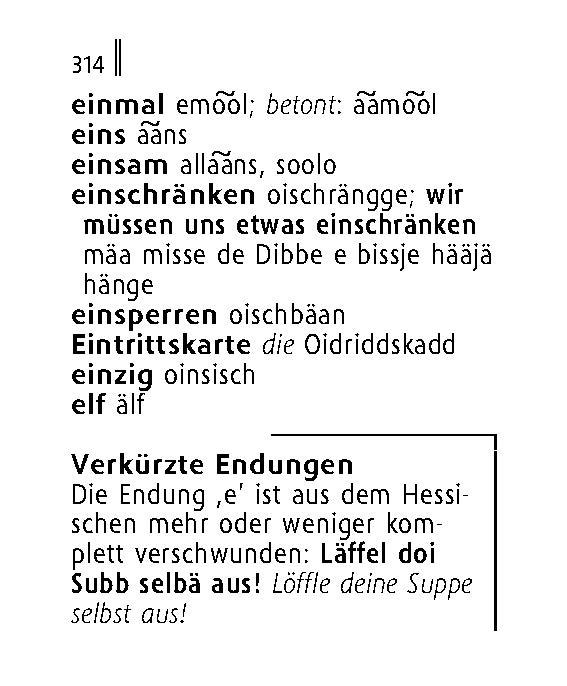 Beispielinhalt (Bild) Langenscheidt Lilliput Hessisch