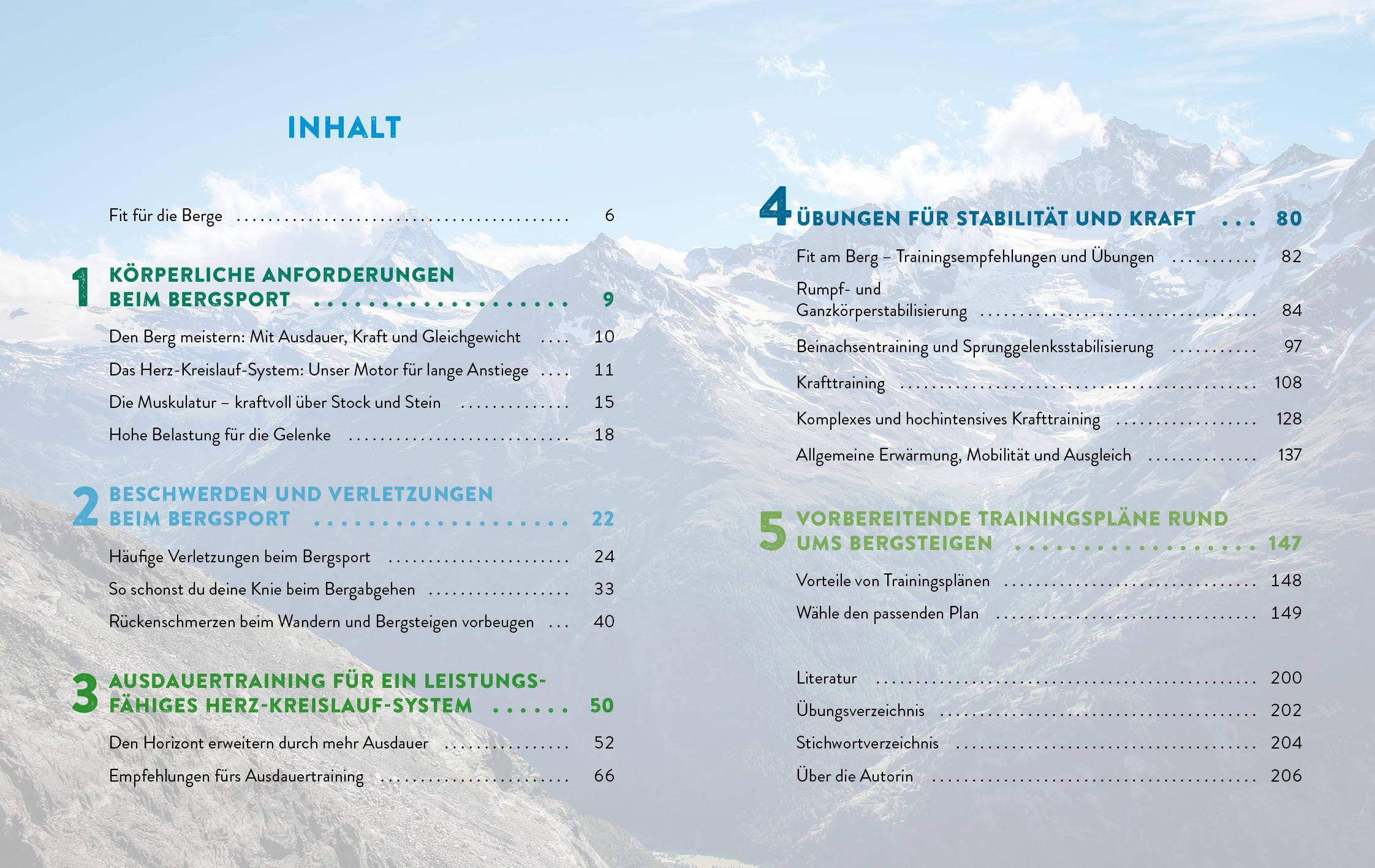 Beispielinhalt (Bild) Fit für die Berge