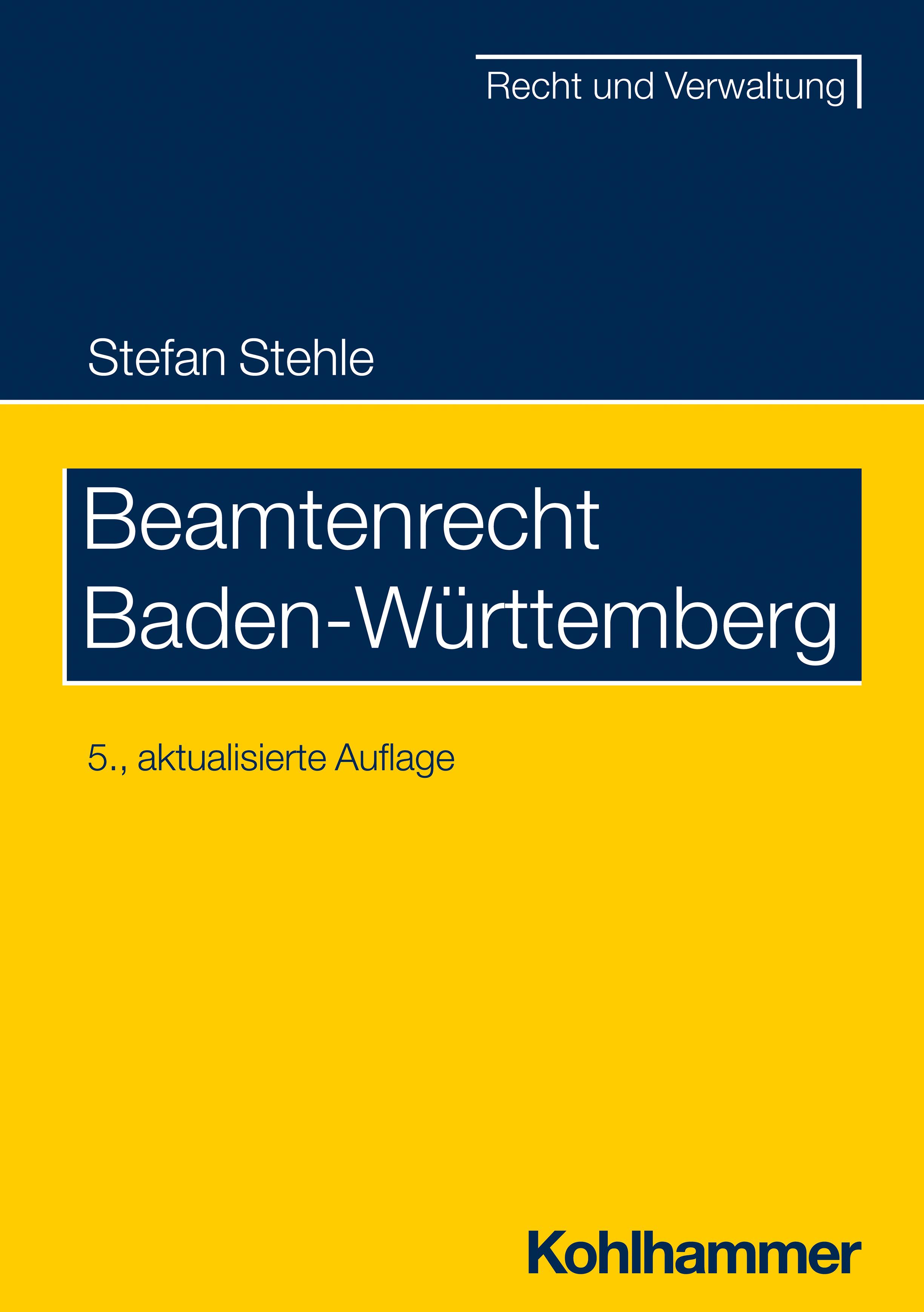 Vorderes Coverbild Beamtenrecht Baden-Württemberg