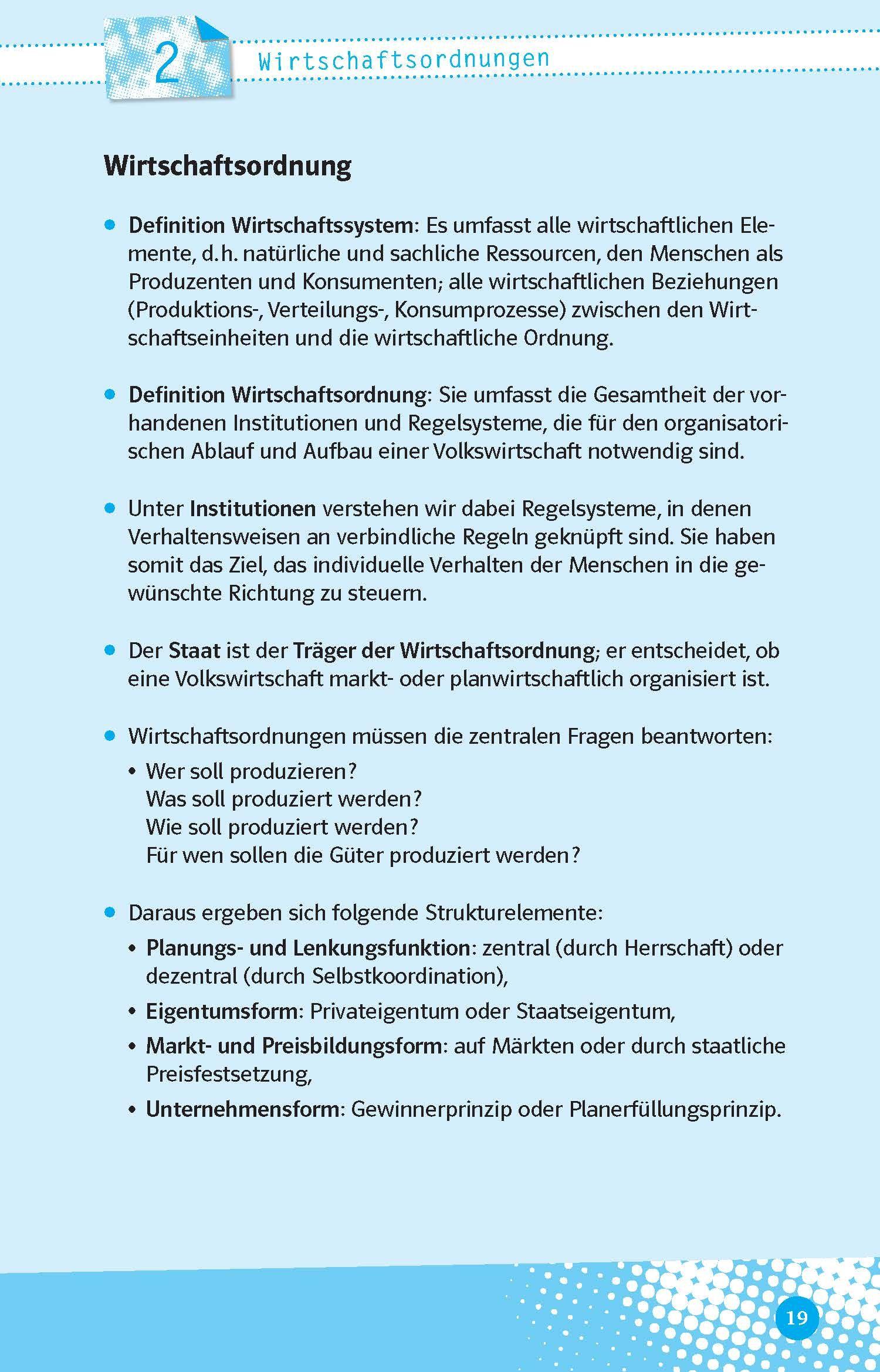 Beispielinhalt (Bild) Abi last minute Wirtschaft