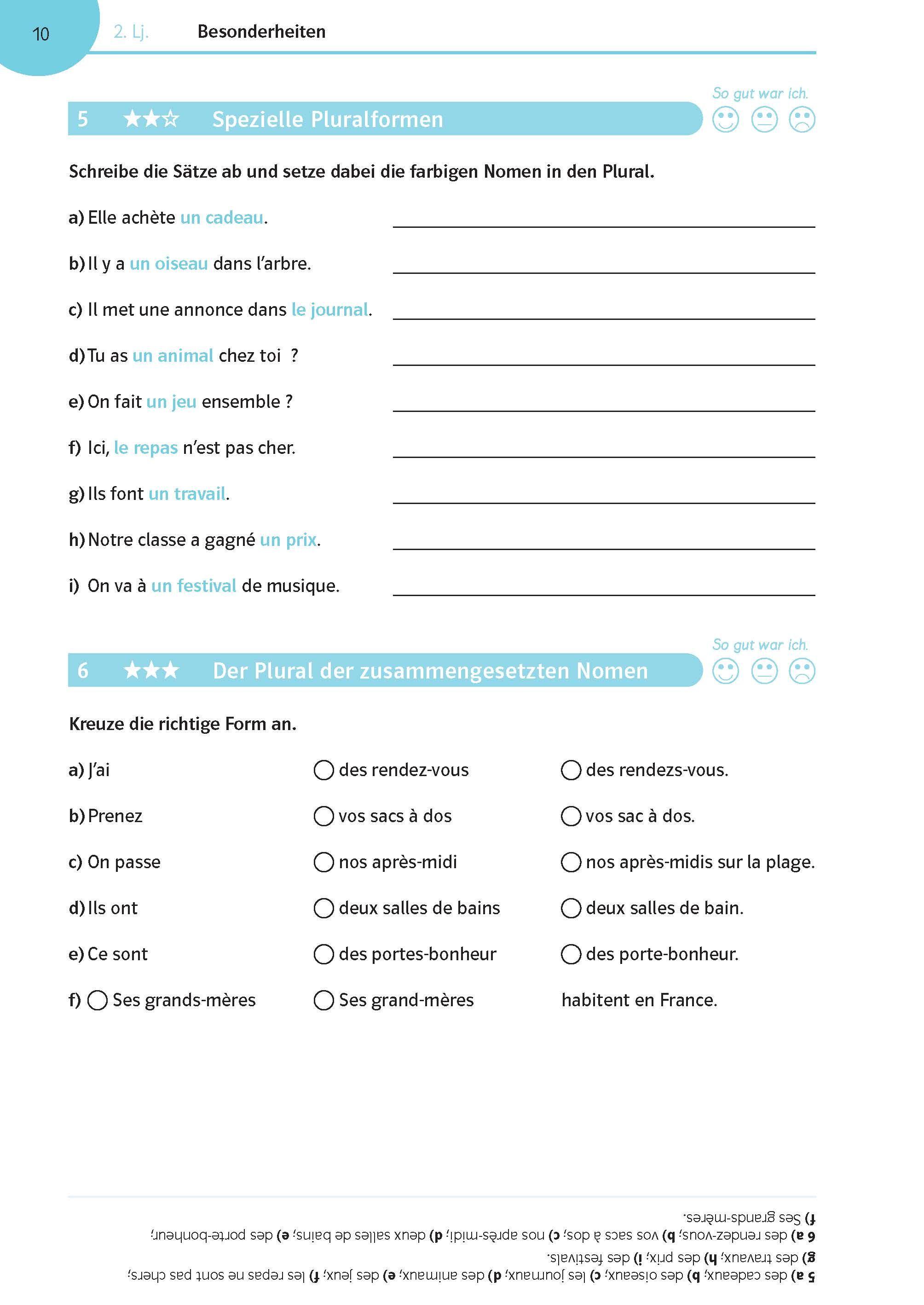 Beispielinhalt (Bild) Französisch üben bis es sitzt 1.-4. Lernjahr