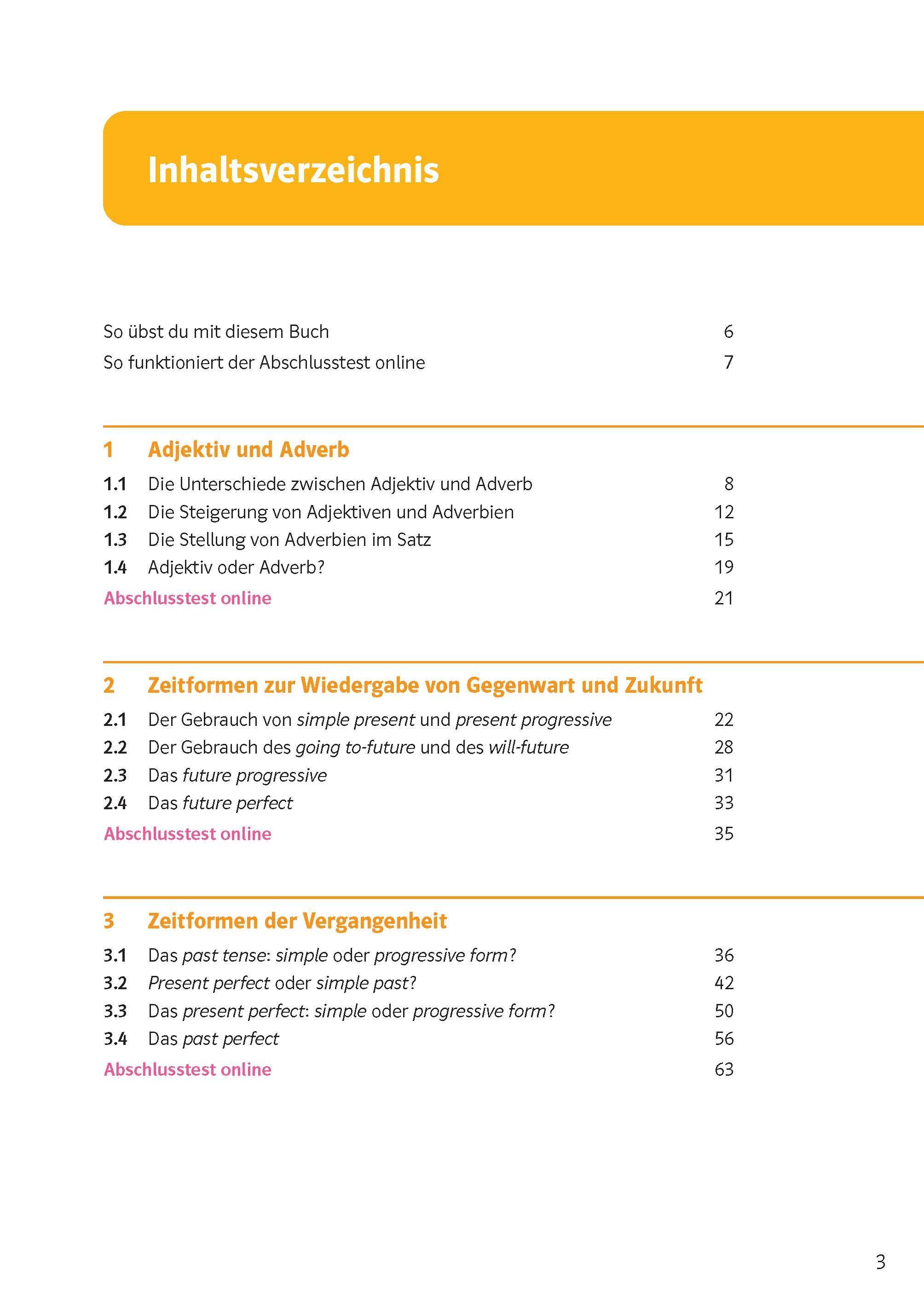 Beispielinhalt (Bild) Sicher in Englisch Grammatik 9./10. Klasse