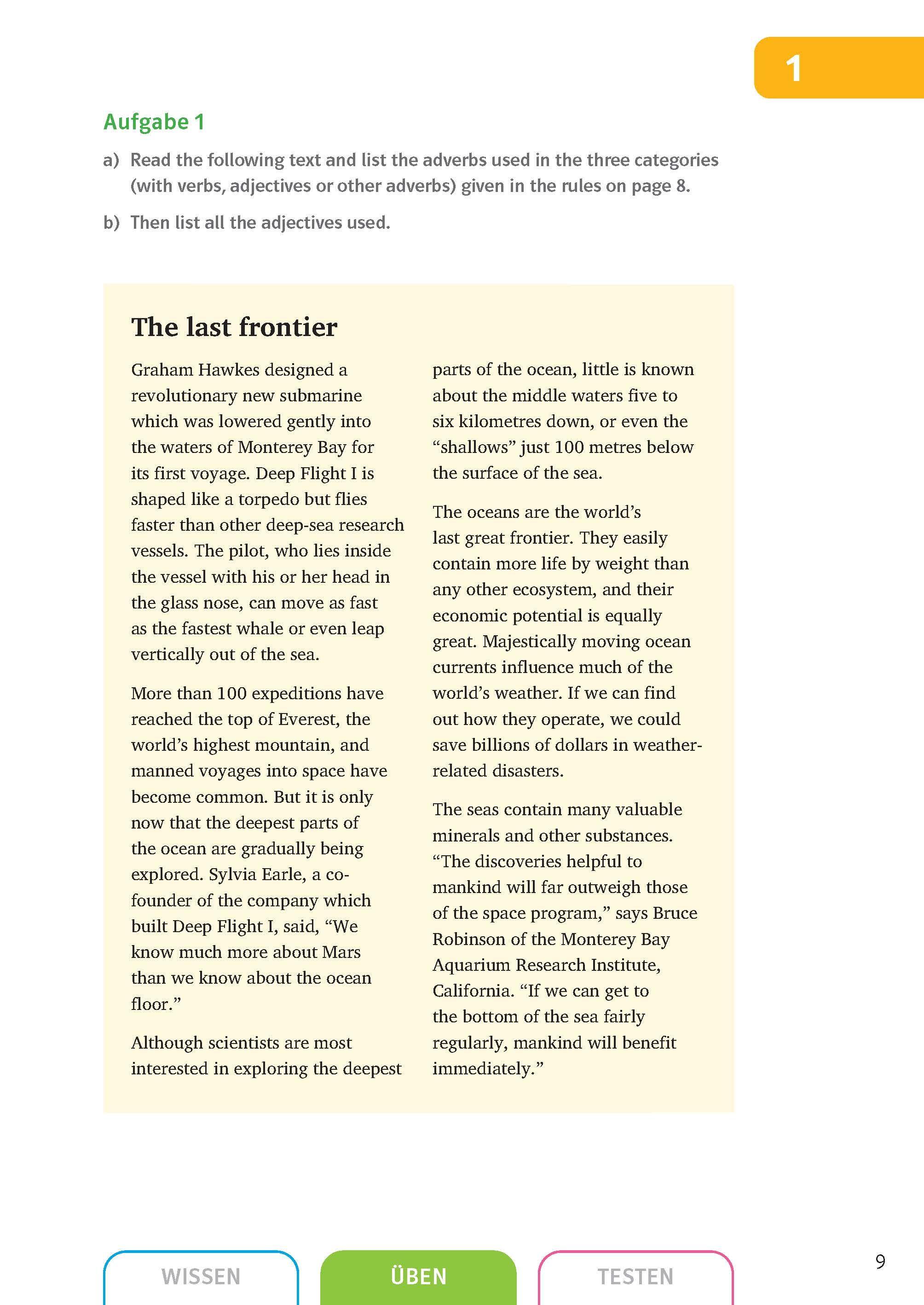 Beispielinhalt (Bild) Sicher in Englisch Grammatik 9./10. Klasse