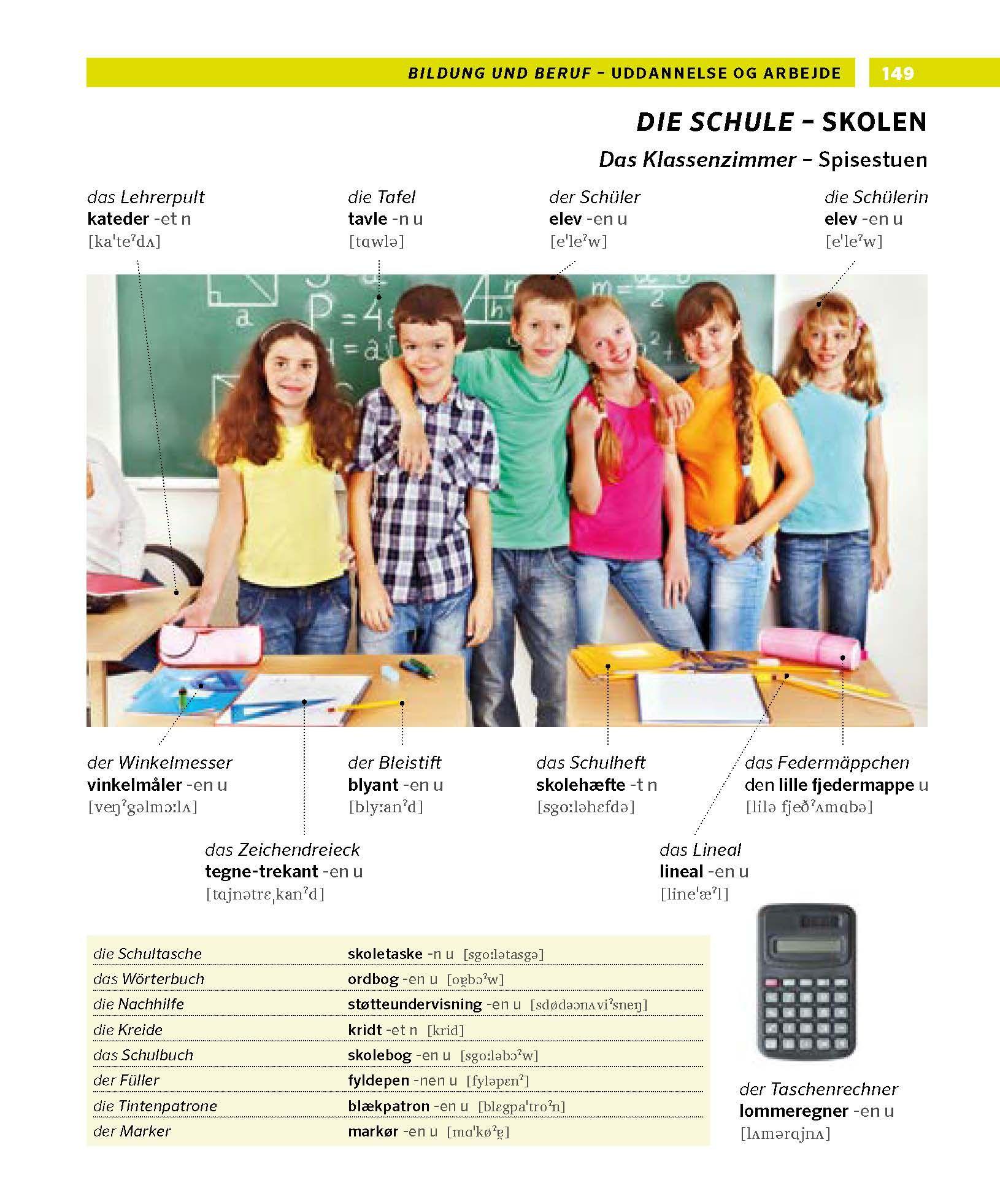Beispielinhalt (Bild) PONS Bildwörterbuch Dänisch