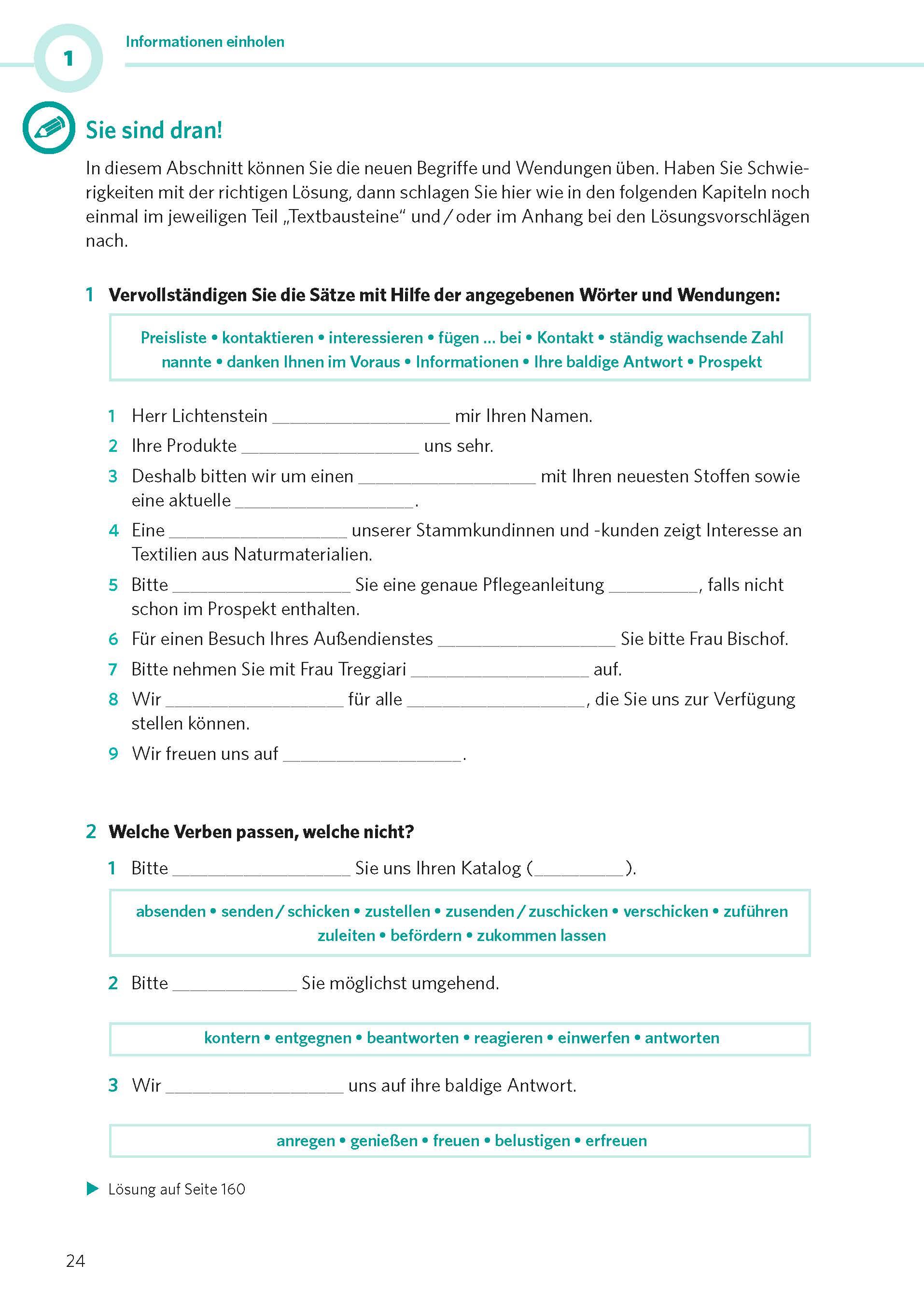 Beispielinhalt (Bild) PONS Bürokommunikation Deutsch