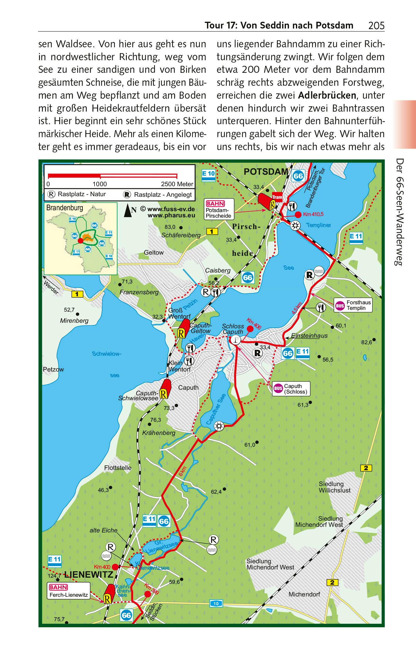 Beispielinhalt (Bild) TRESCHER Reiseführer 66-Seen-Wanderung