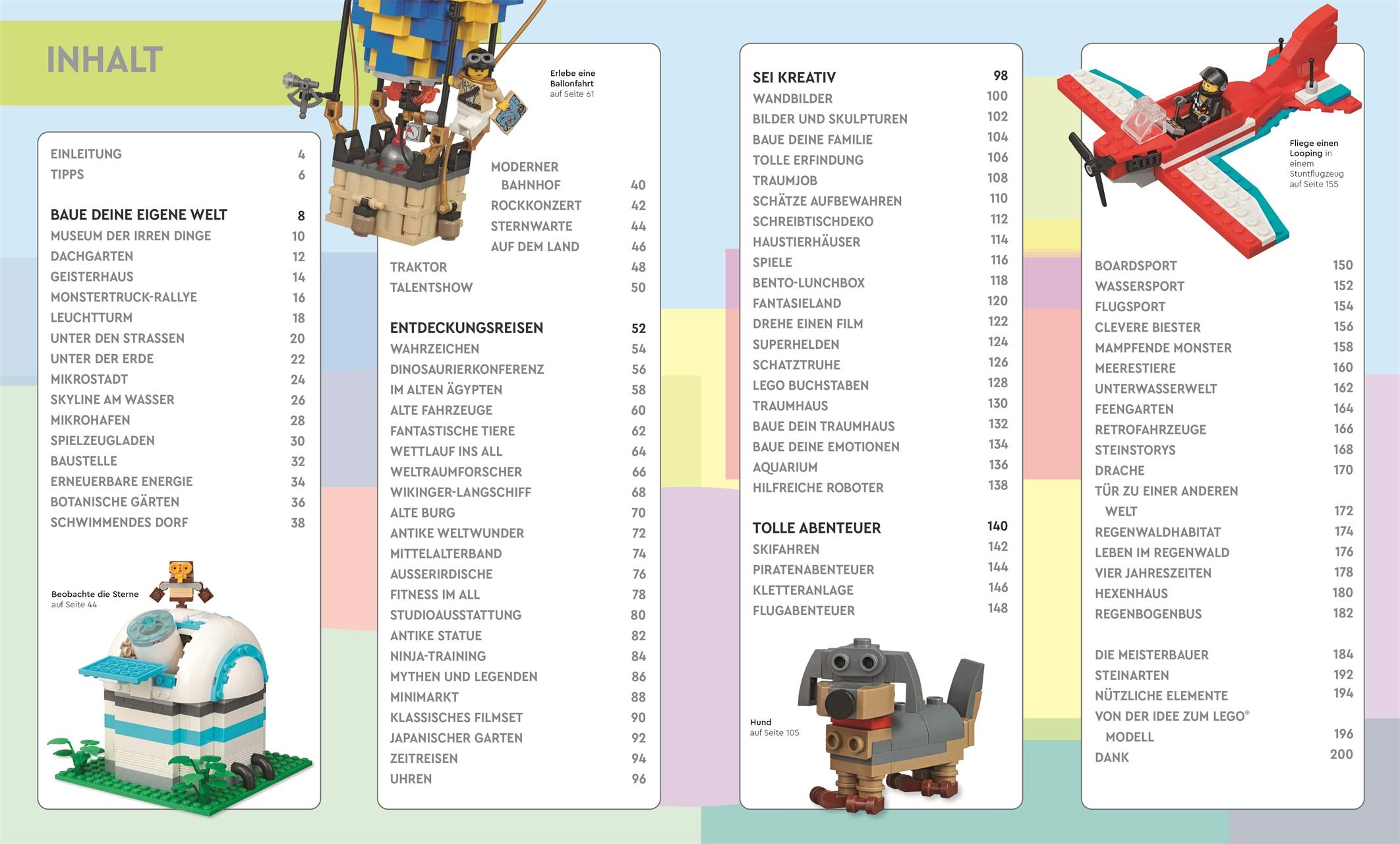 Beispielinhalt (Bild) Das neue LEGO® Ideen Buch
