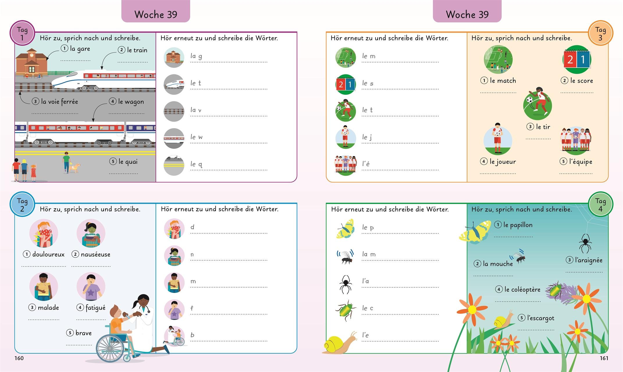 Beispielinhalt (Bild) Französisch für clevere Kids - 5 Wörter am Tag