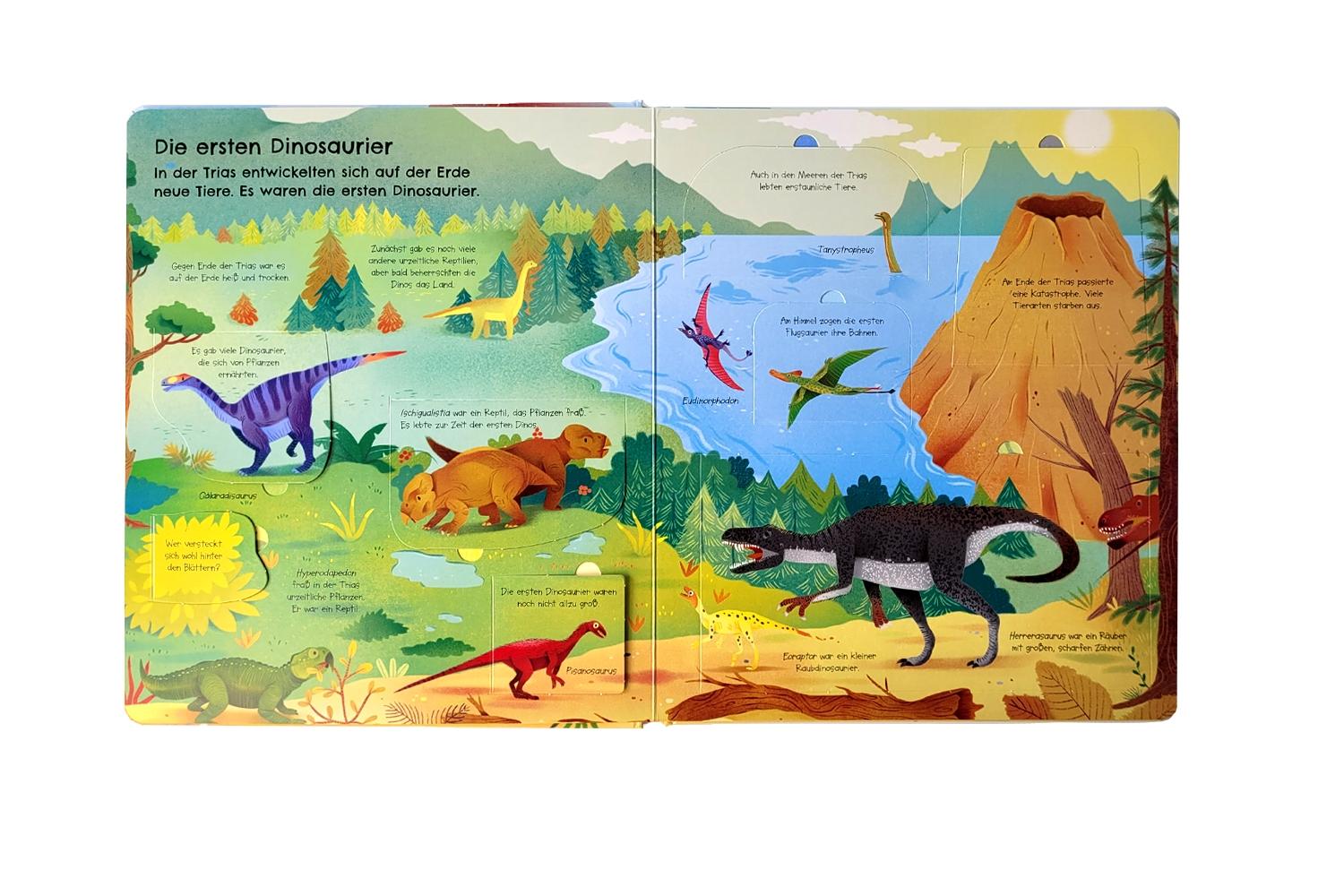 Beispielinhalt (Bild) Aufgeklappt und viel entdeckt! Bei den Dinosauriern