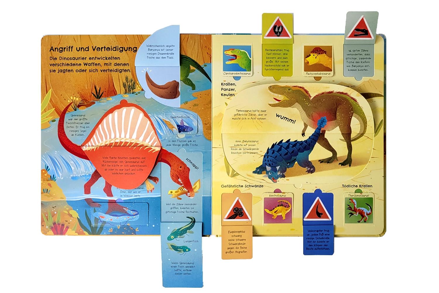 Beispielinhalt (Bild) Aufgeklappt und viel entdeckt! Bei den Dinosauriern