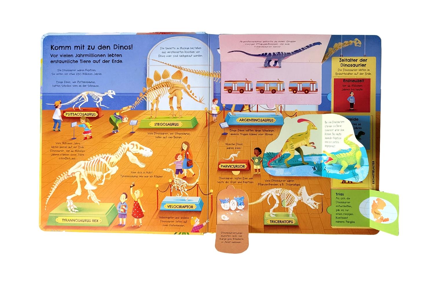 Beispielinhalt (Bild) Aufgeklappt und viel entdeckt! Bei den Dinosauriern