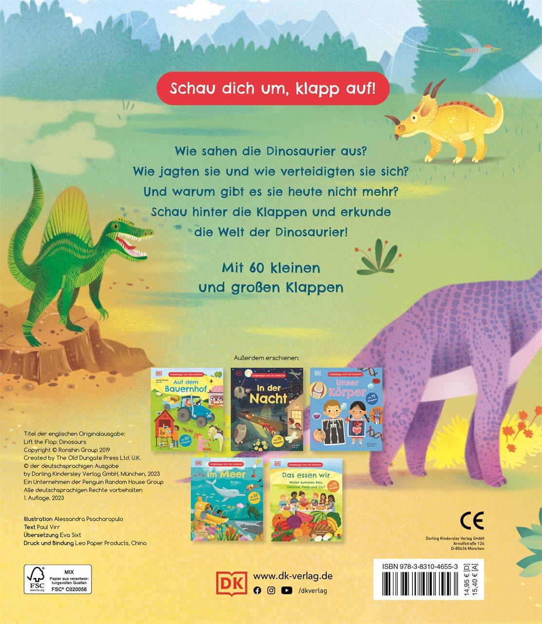 Rückseitencover Aufgeklappt und viel entdeckt! Bei den Dinosauriern
