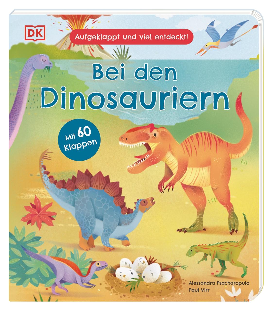 Vorderes Coverbild Aufgeklappt und viel entdeckt! Bei den Dinosauriern