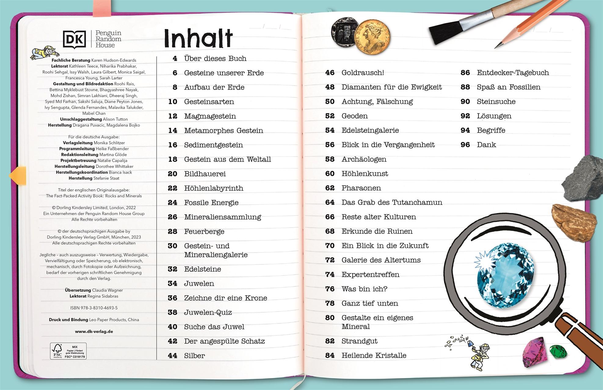 Beispielinhalt (Bild) Mein Mitmach-Wissens-Kick. Steine und Mineralien