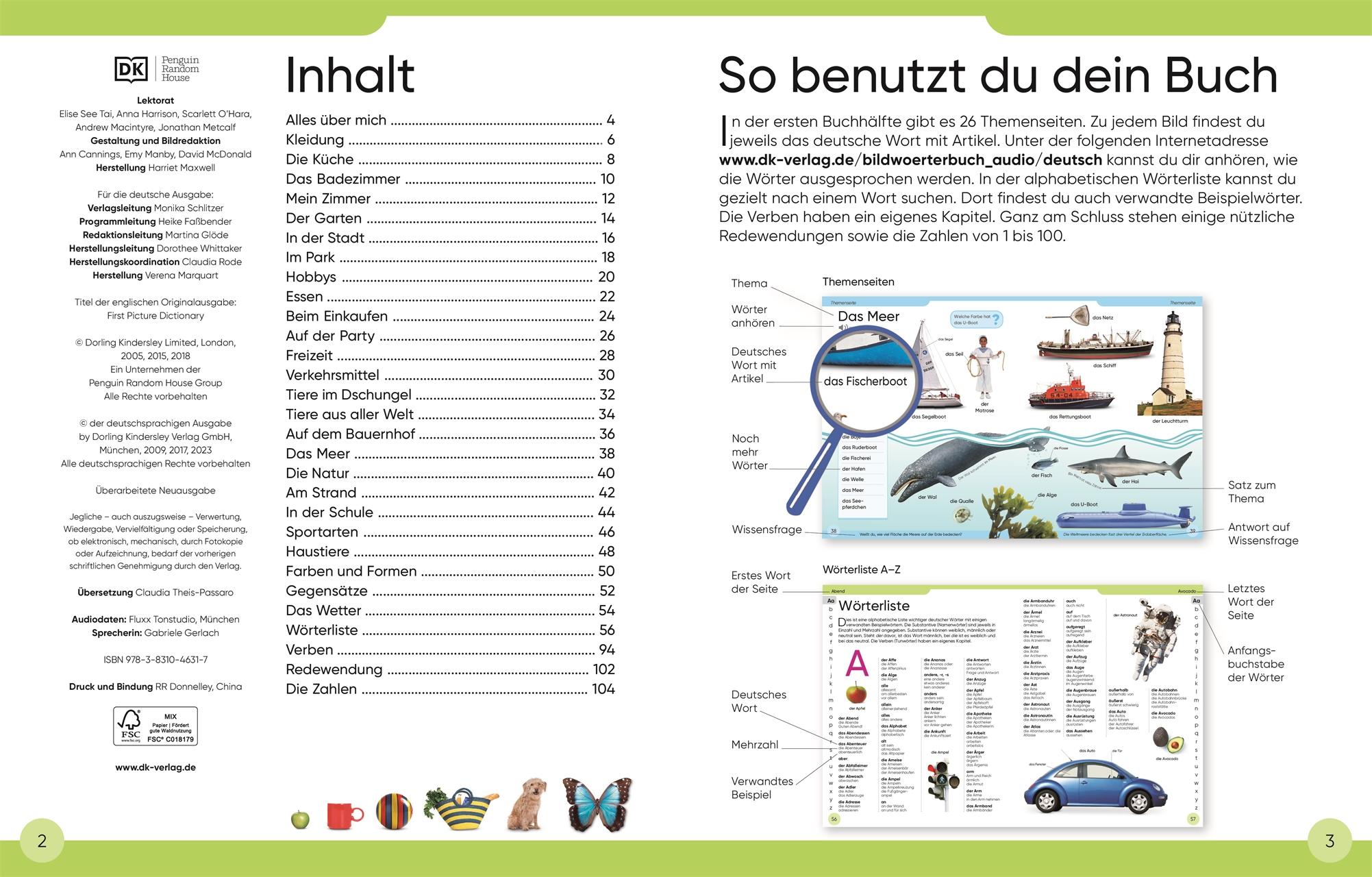 Beispielinhalt (Bild) Bildwörterbuch Deutsch