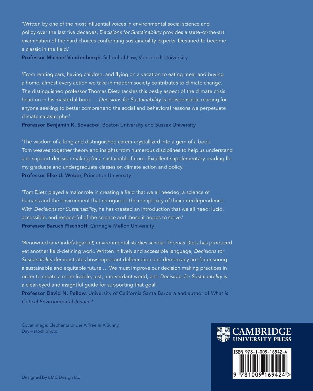 Rückseitencover Decisions for Sustainability