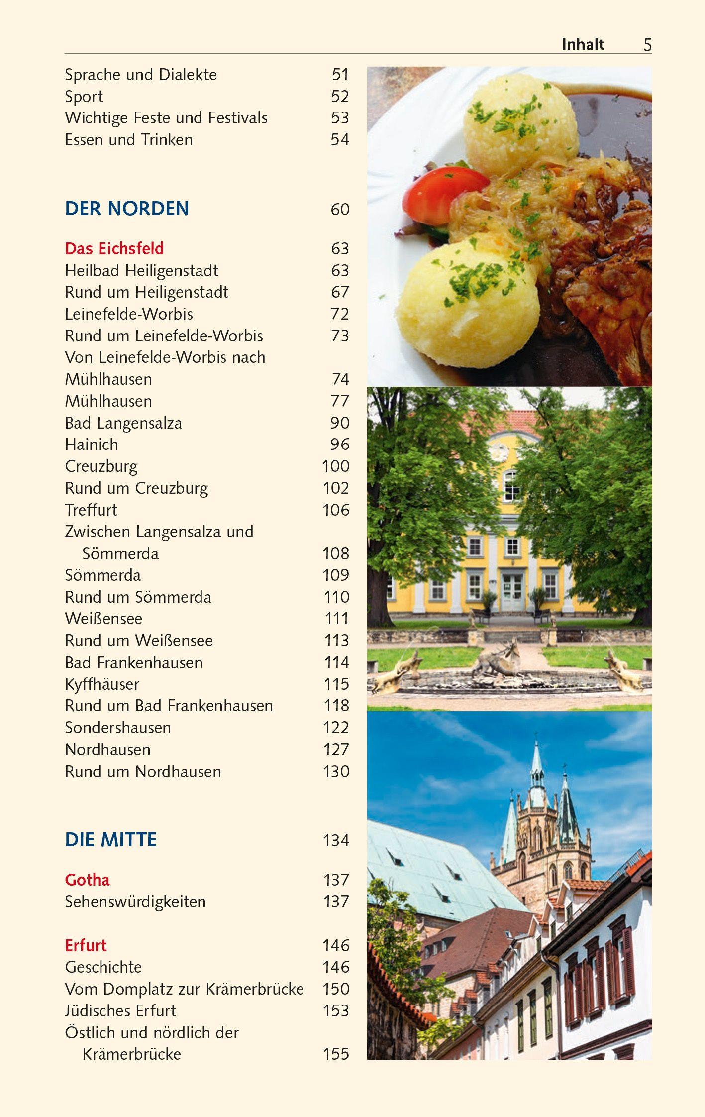 Beispielinhalt (Bild) TRESCHER Reiseführer Thüringen