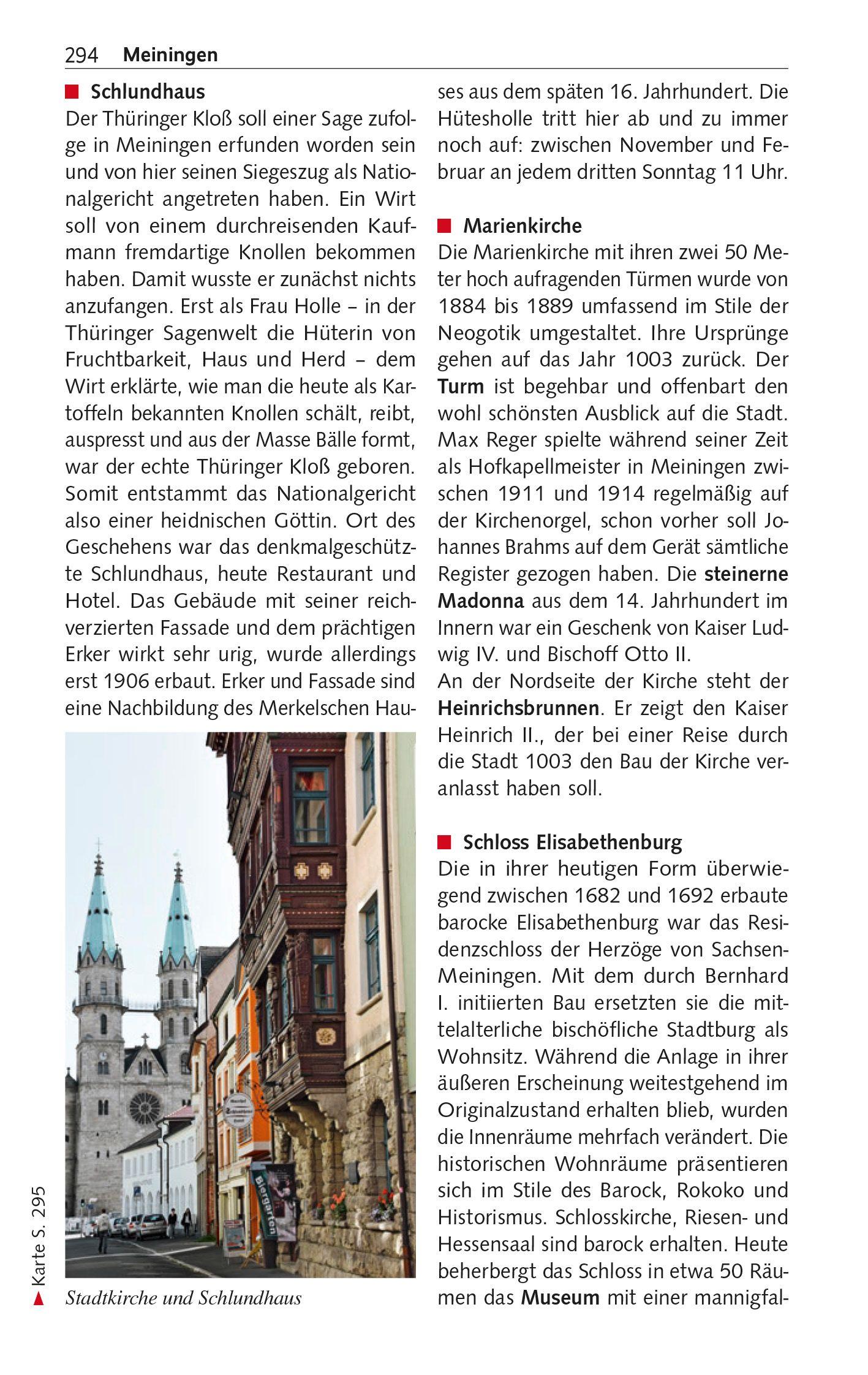 Beispielinhalt (Bild) TRESCHER Reiseführer Thüringen