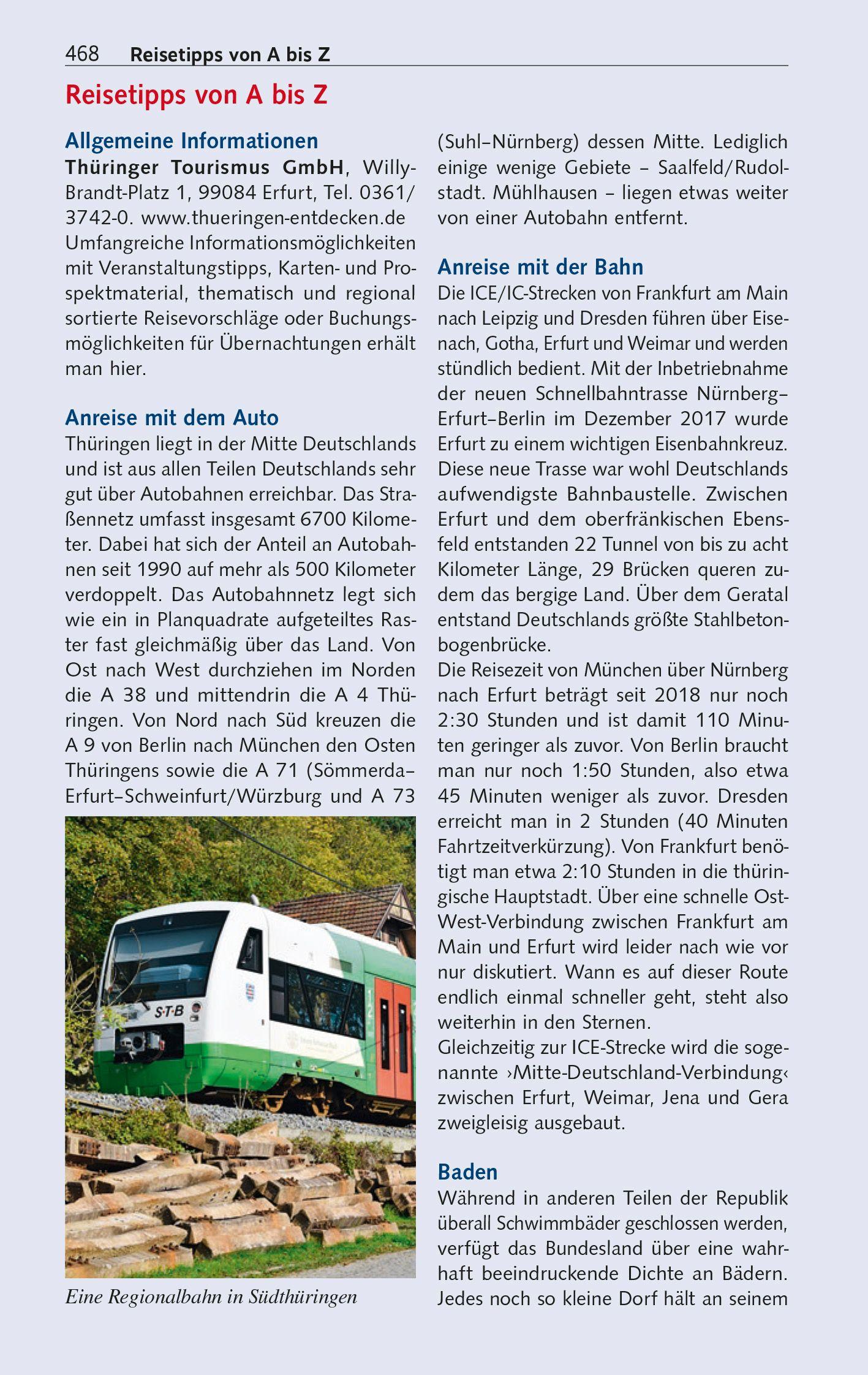 Beispielinhalt (Bild) TRESCHER Reiseführer Thüringen