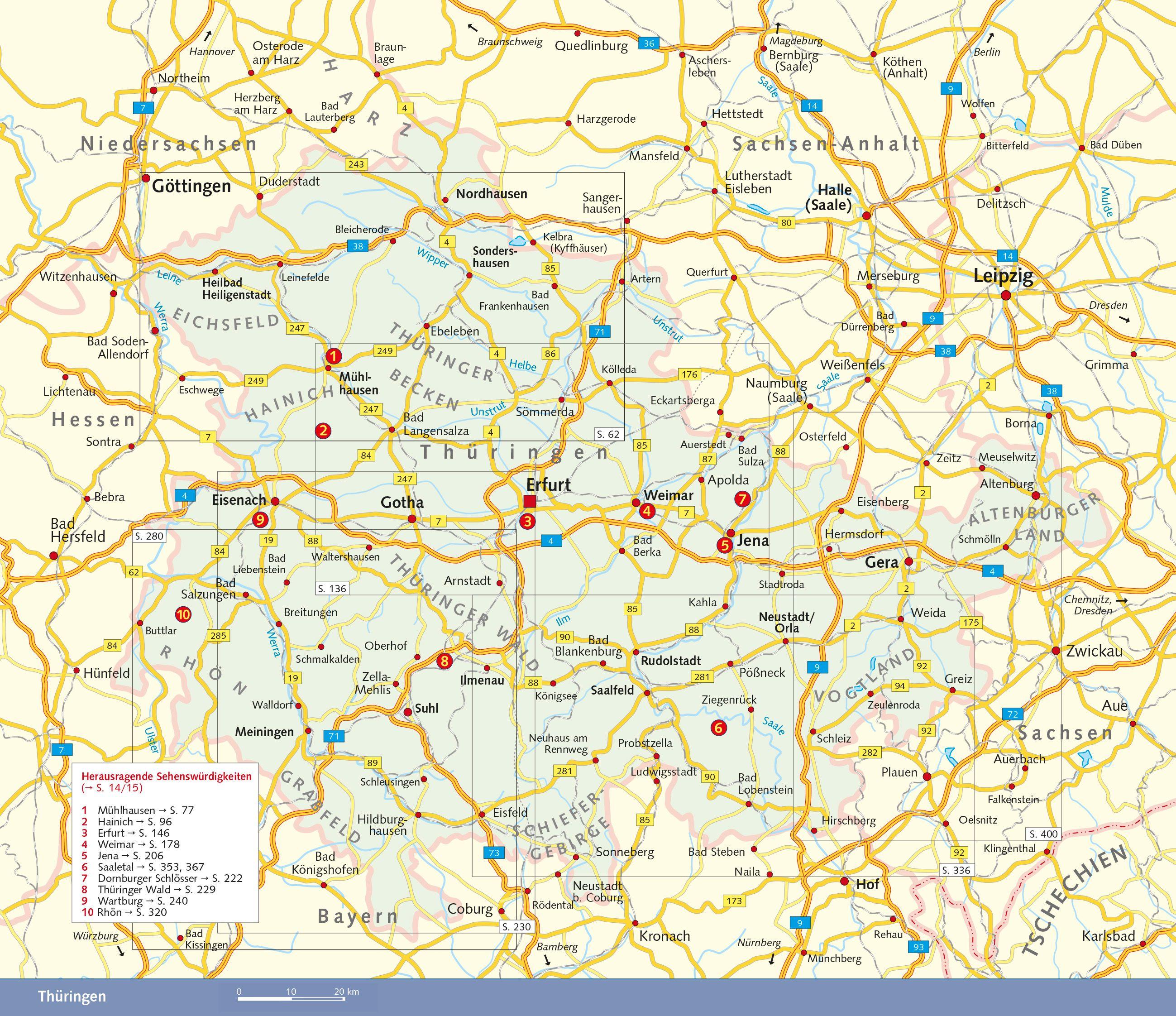 Beispielinhalt (Bild) TRESCHER Reiseführer Thüringen