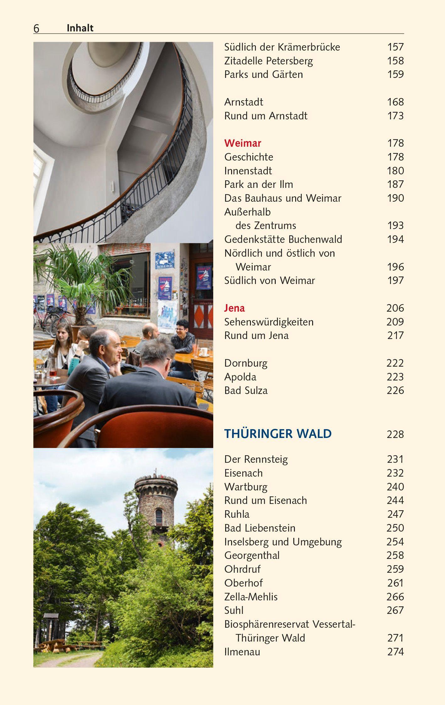 Beispielinhalt (Bild) TRESCHER Reiseführer Thüringen