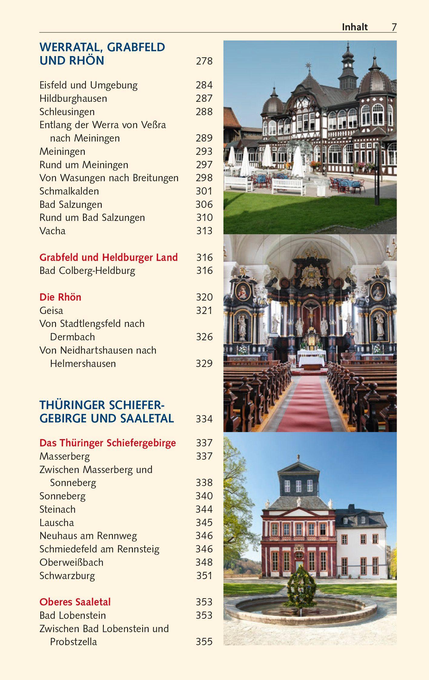 Beispielinhalt (Bild) TRESCHER Reiseführer Thüringen