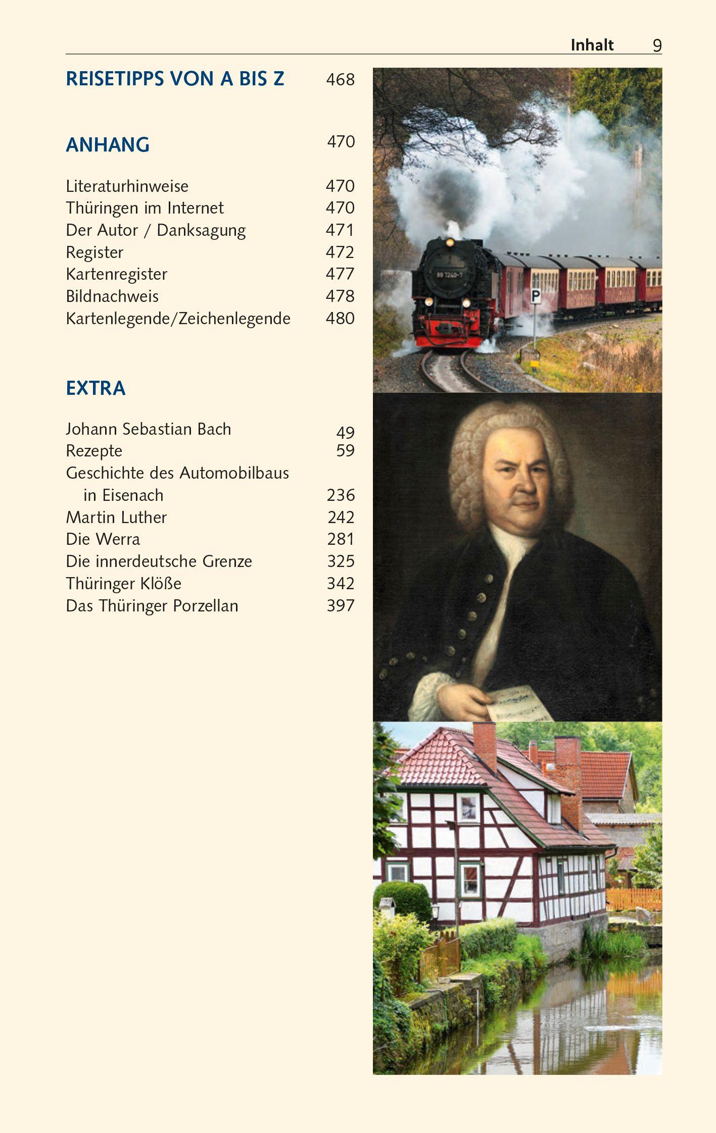 Beispielinhalt (Bild) TRESCHER Reiseführer Thüringen