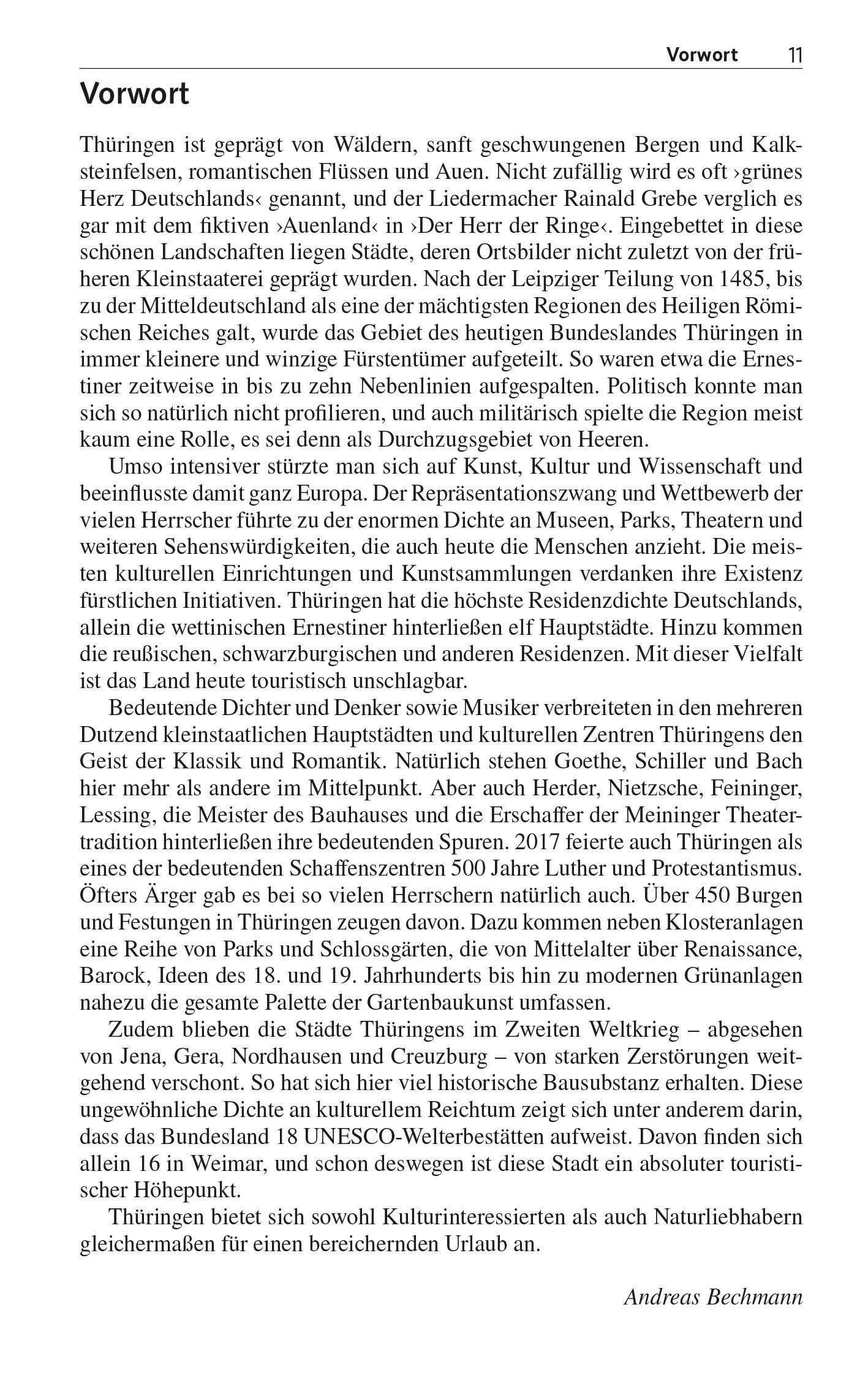 Beispielinhalt (Bild) TRESCHER Reiseführer Thüringen