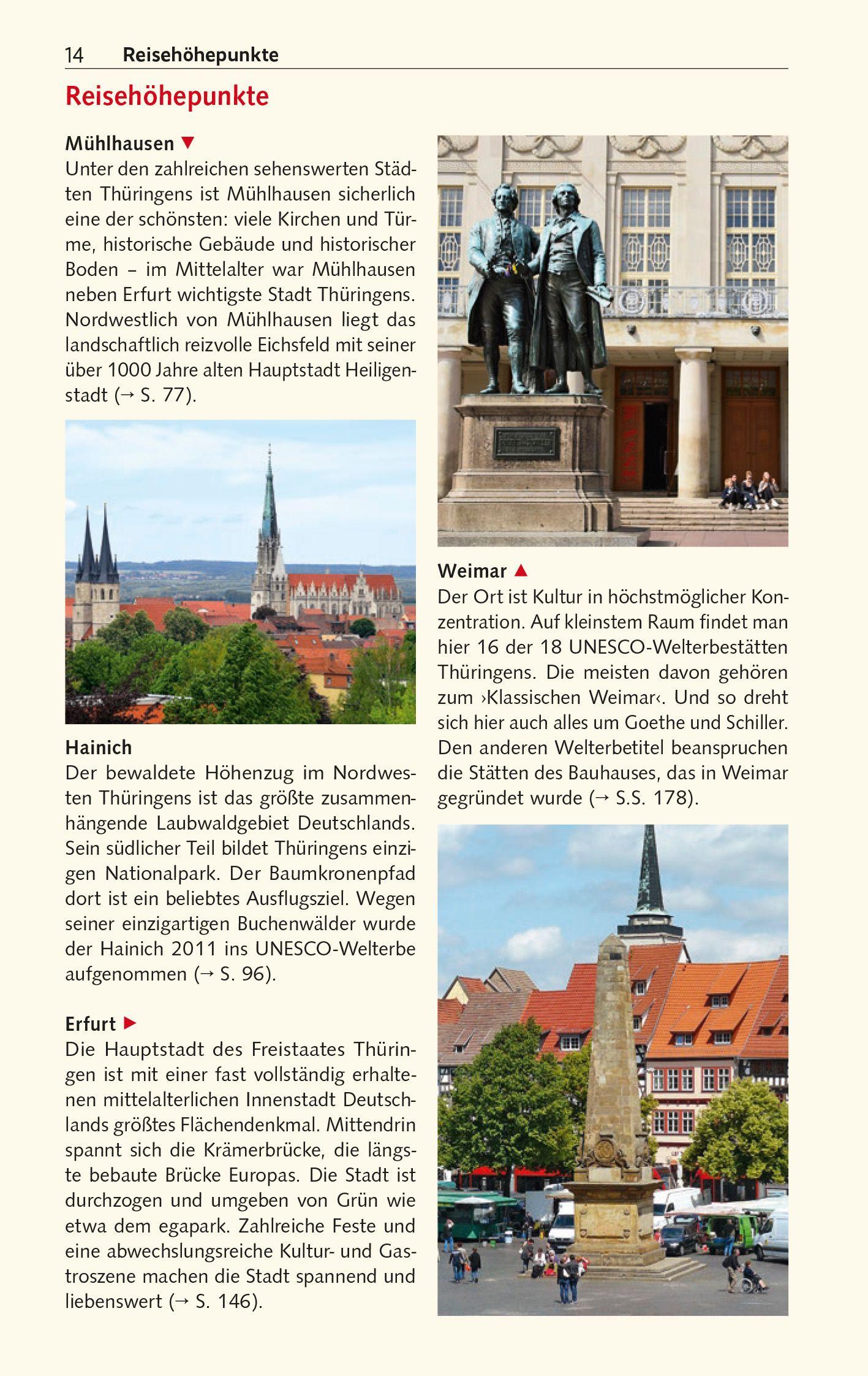 Beispielinhalt (Bild) TRESCHER Reiseführer Thüringen