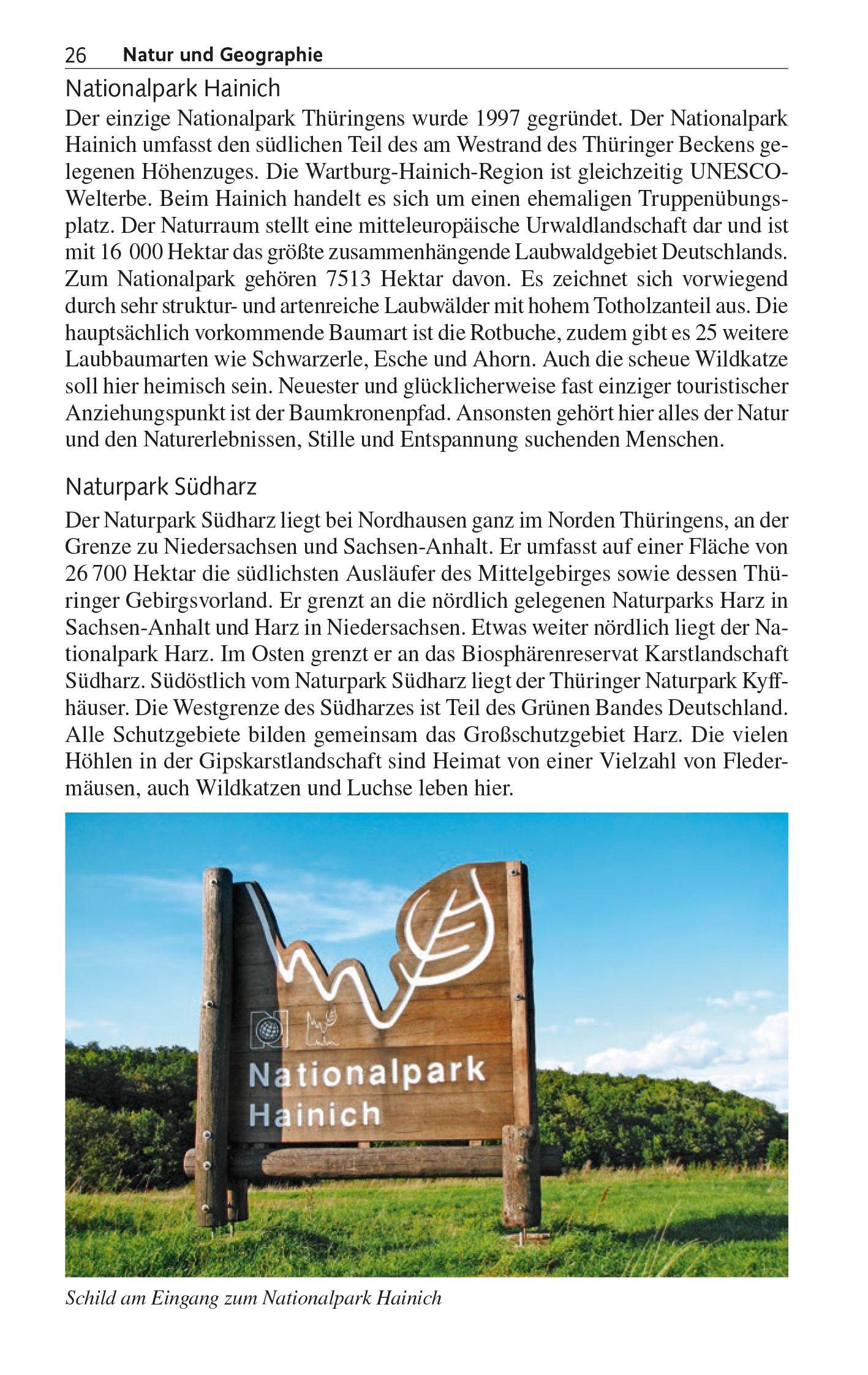 Beispielinhalt (Bild) TRESCHER Reiseführer Thüringen