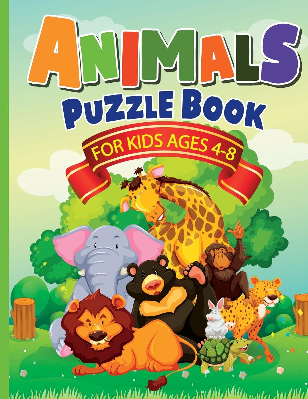 Vorderes Coverbild Animals Puzzle Book for Kids Ages 4-8