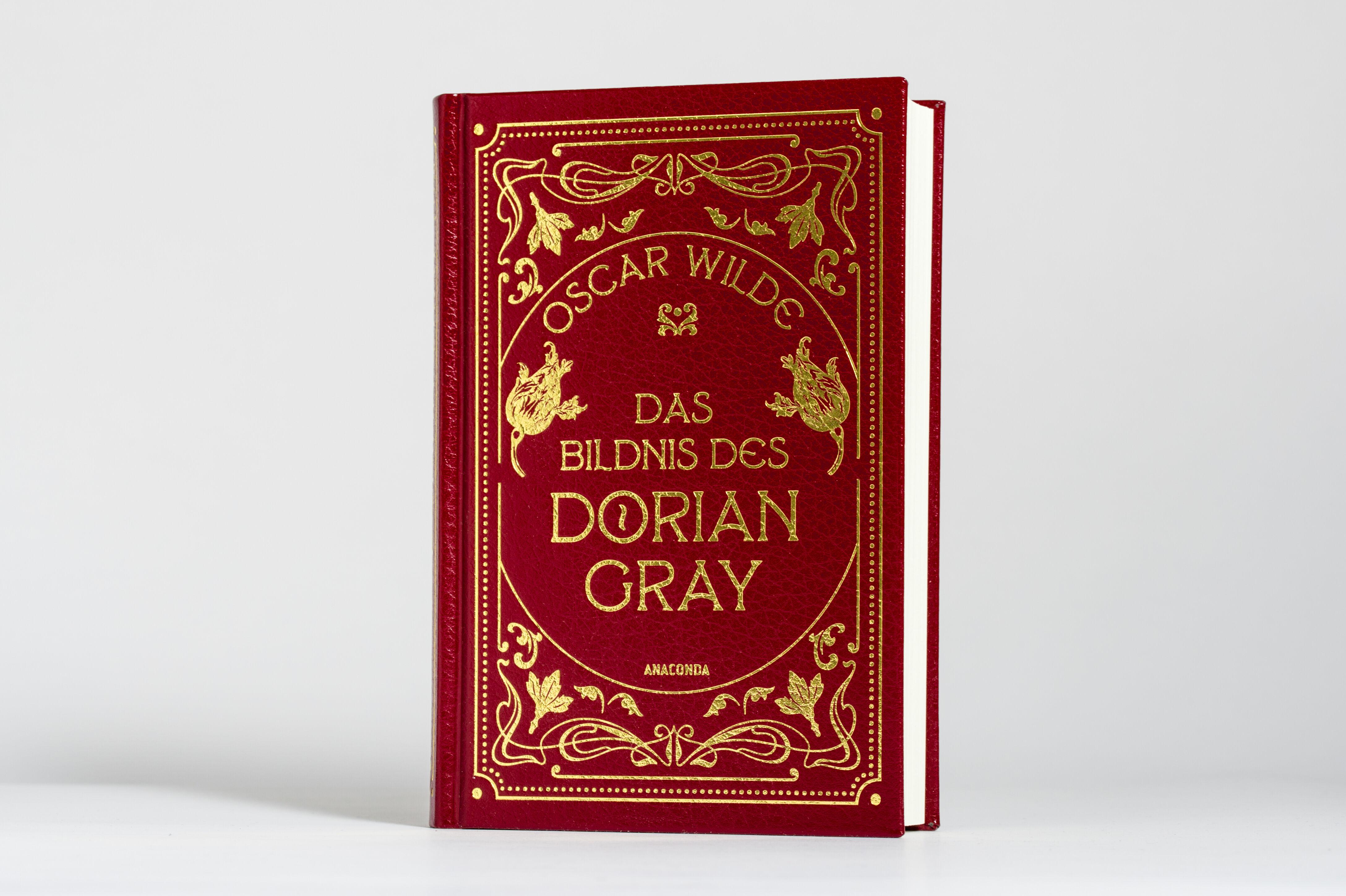 Beispielinhalt (Bild) Das Bildnis des Dorian Gray. Gebunden In Cabra-Leder mit Goldprägung