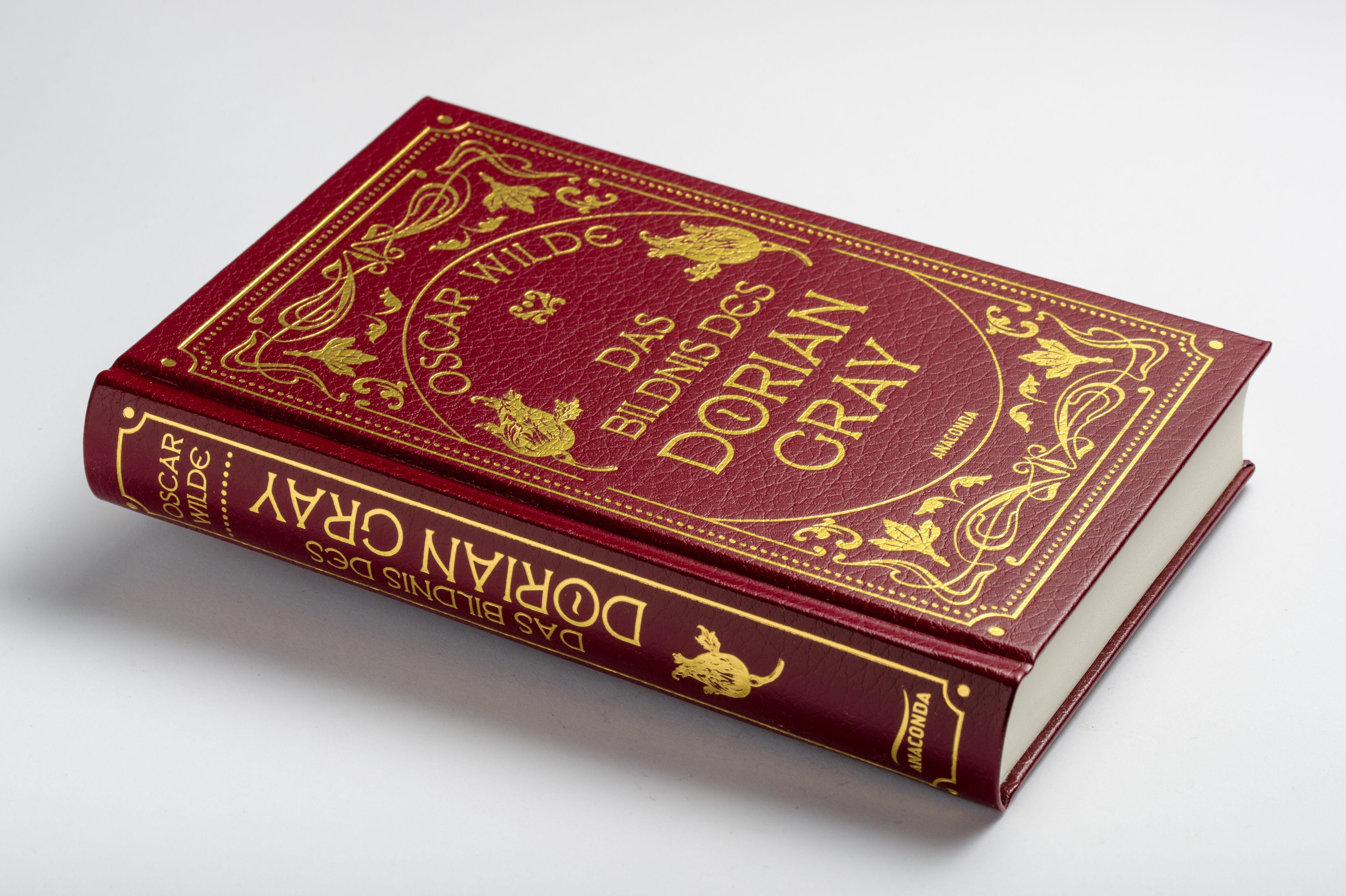 Beispielinhalt (Bild) Das Bildnis des Dorian Gray. Gebunden In Cabra-Leder mit Goldprägung