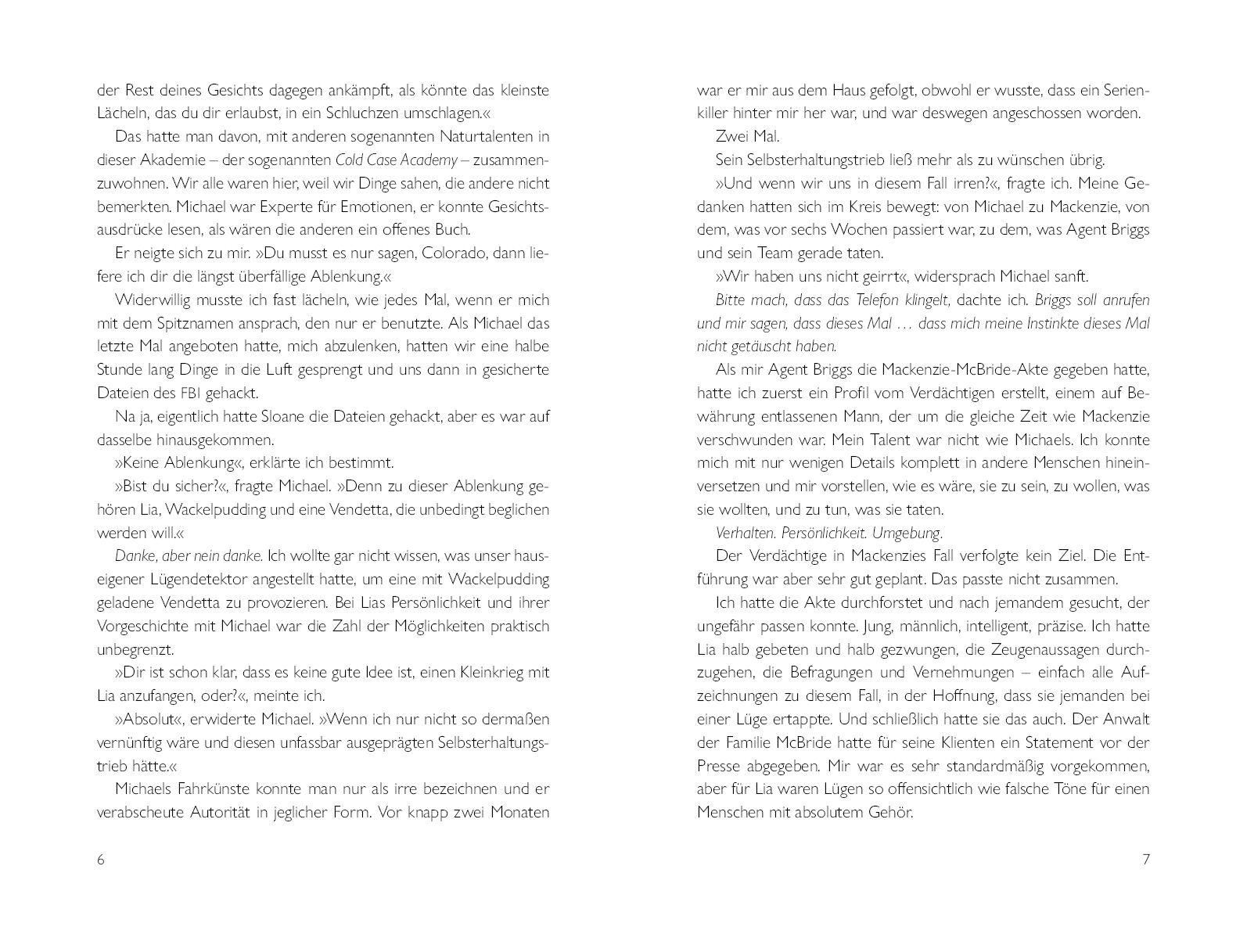 Beispielinhalt (Bild) Cold Case Academy - Ein tödliches Rätsel