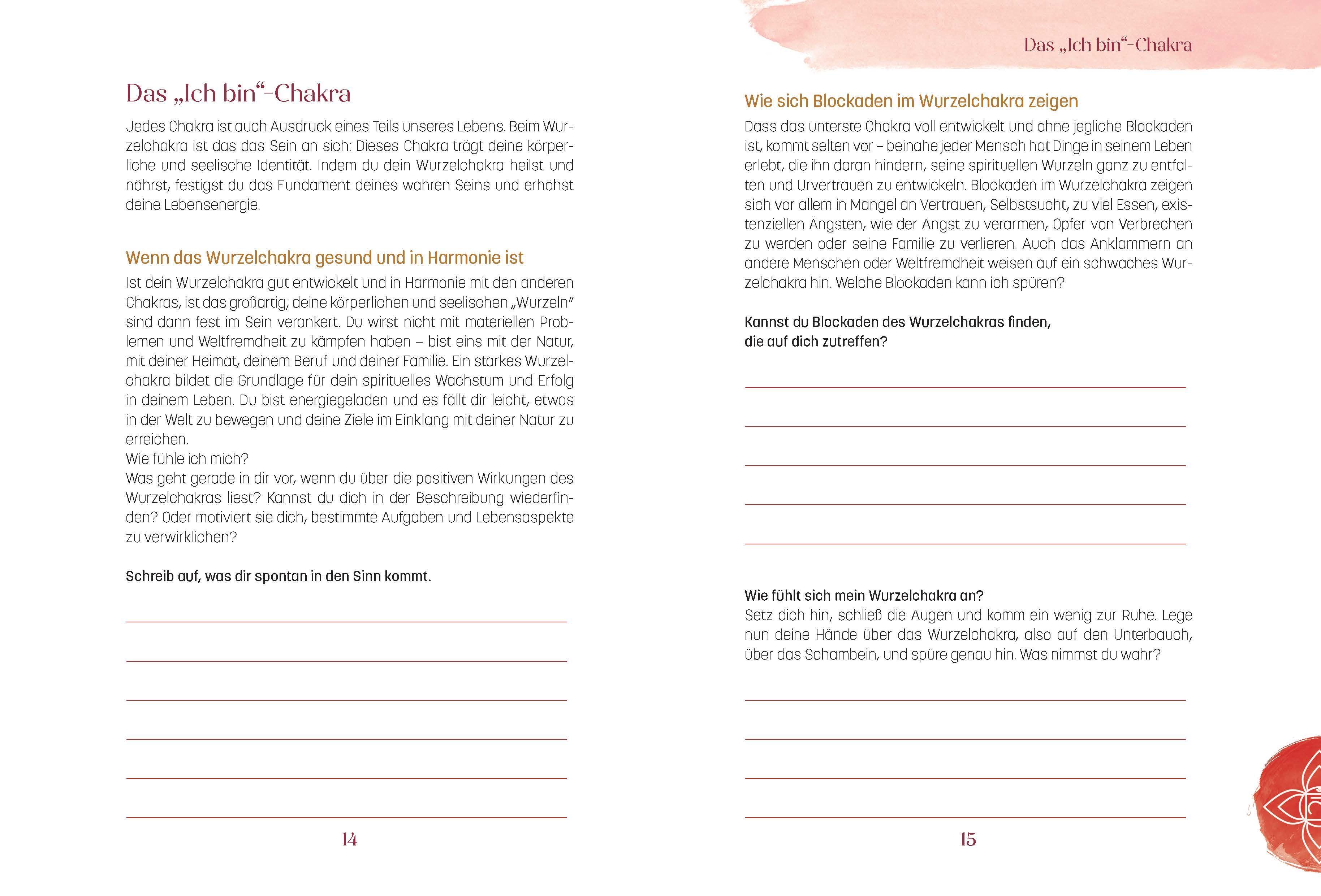Beispielinhalt (Bild) Das Chakra Workbook