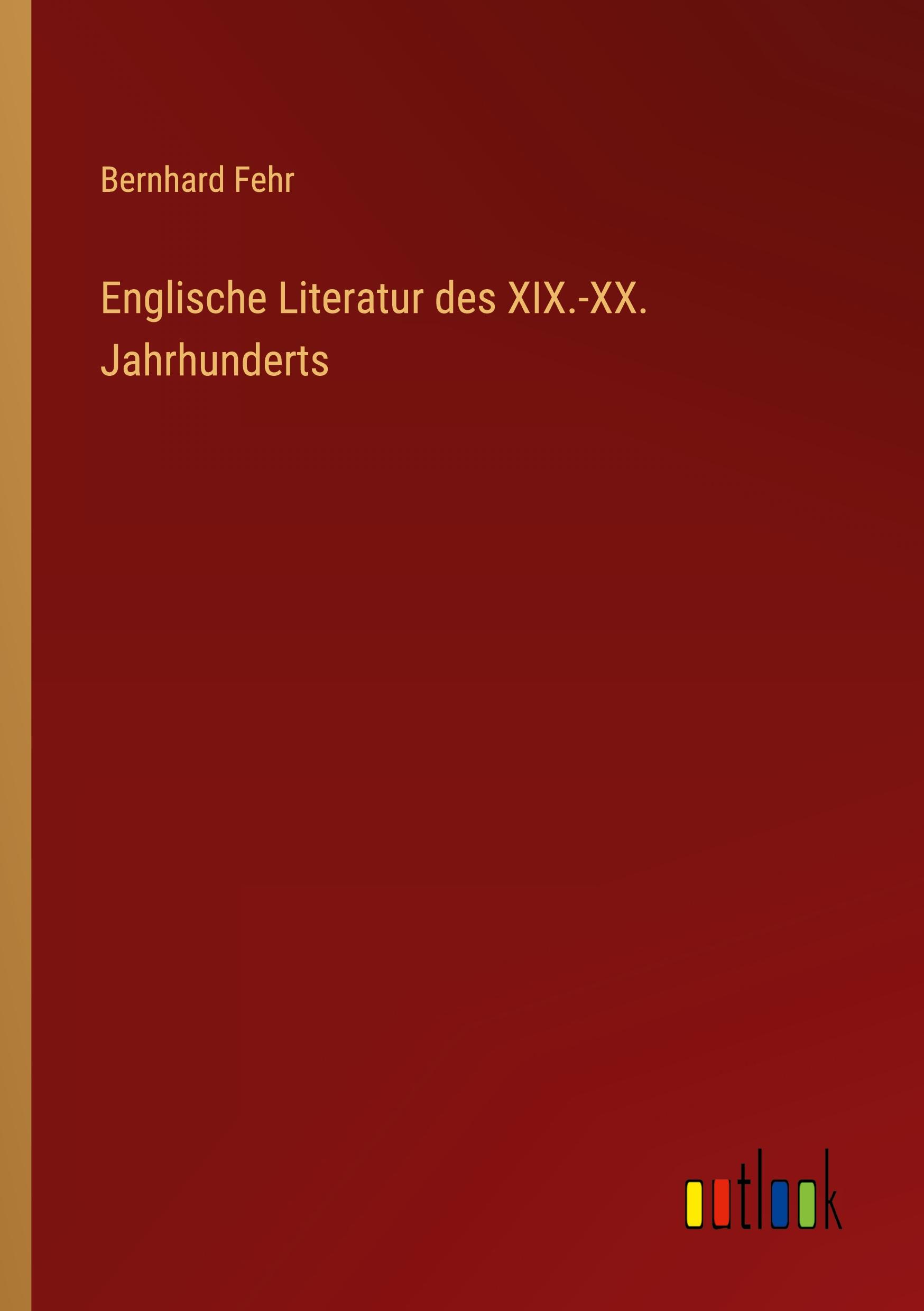 Vorderes Coverbild Englische Literatur des XIX.-XX. Jahrhunderts