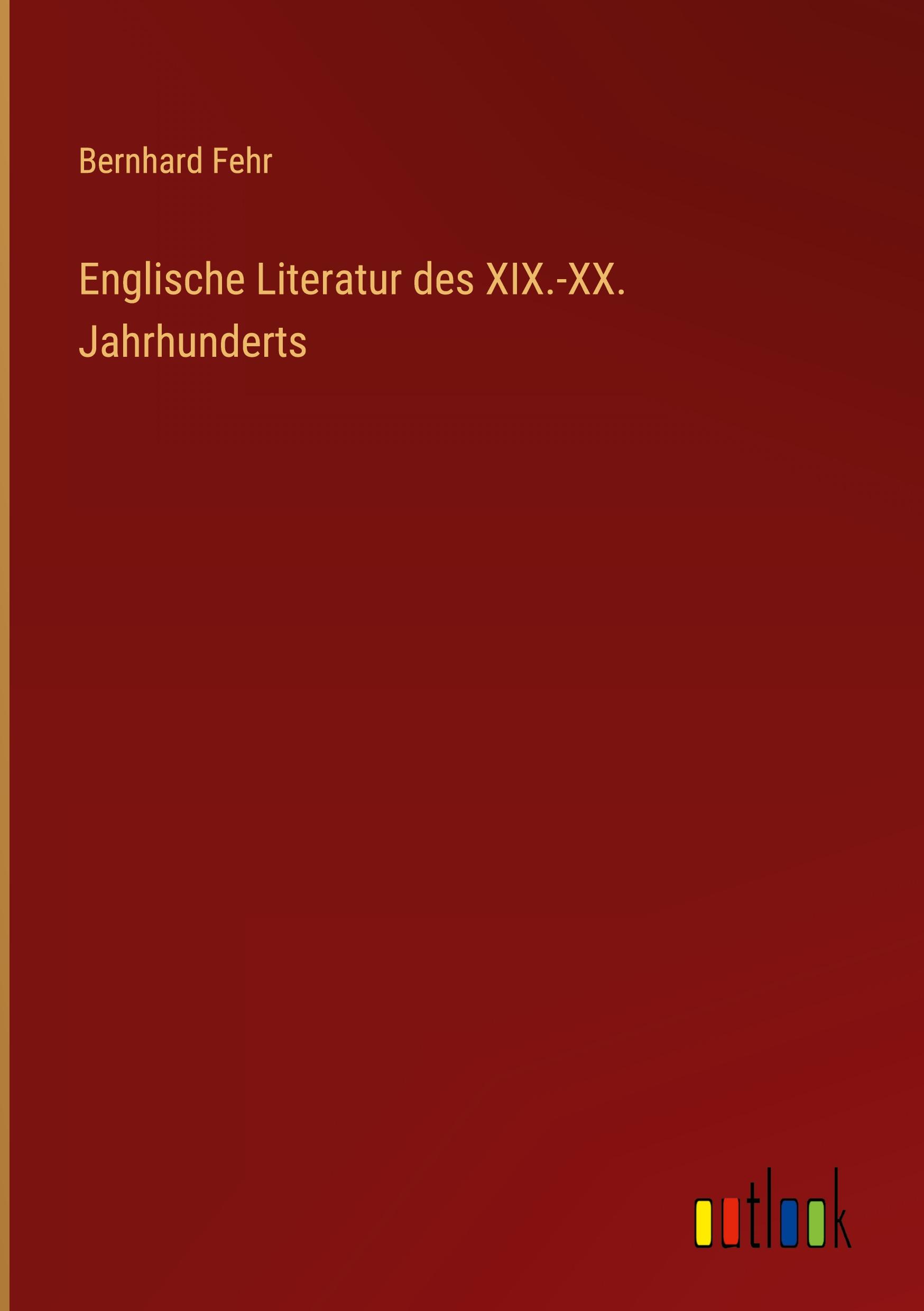Vorderes Coverbild Englische Literatur des XIX.-XX. Jahrhunderts