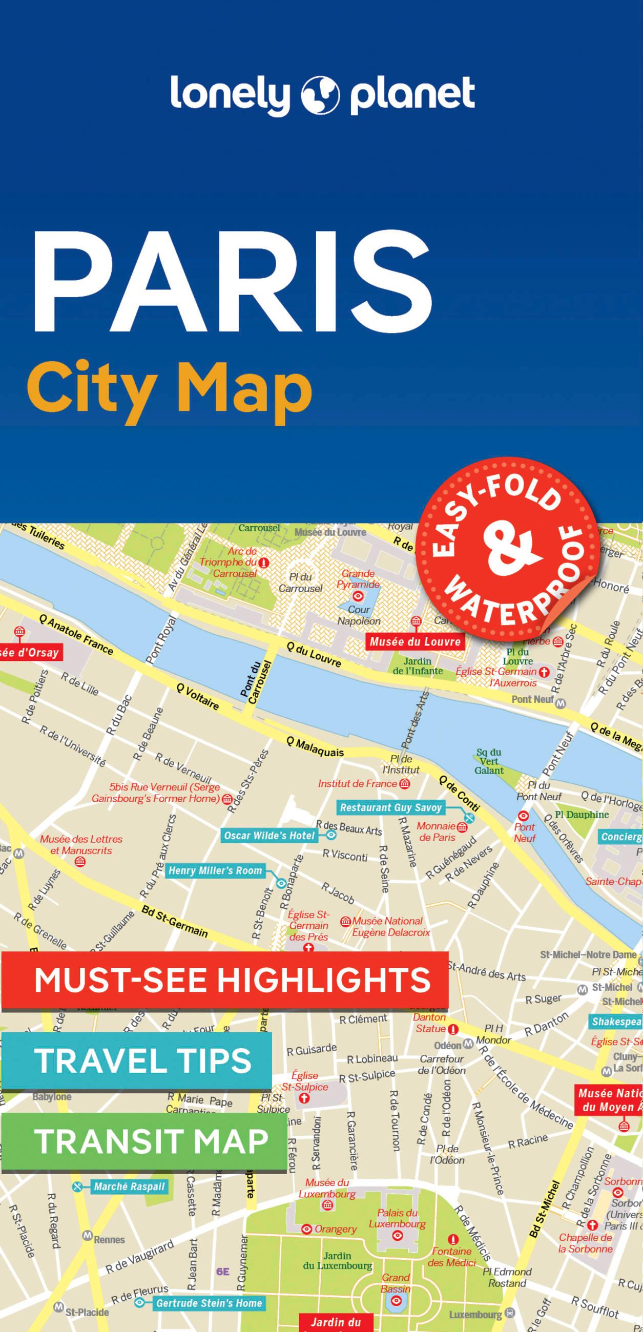Vorderes Coverbild Lonely Planet Paris City Map