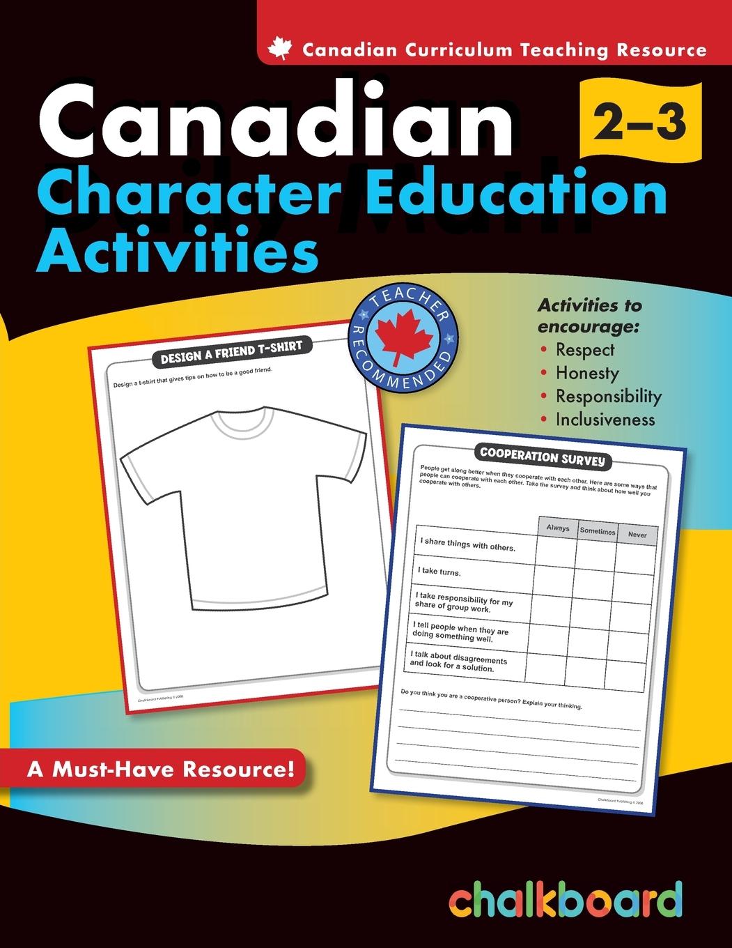 Vorderes Coverbild Canadian Character Education Activities Grades 2-3