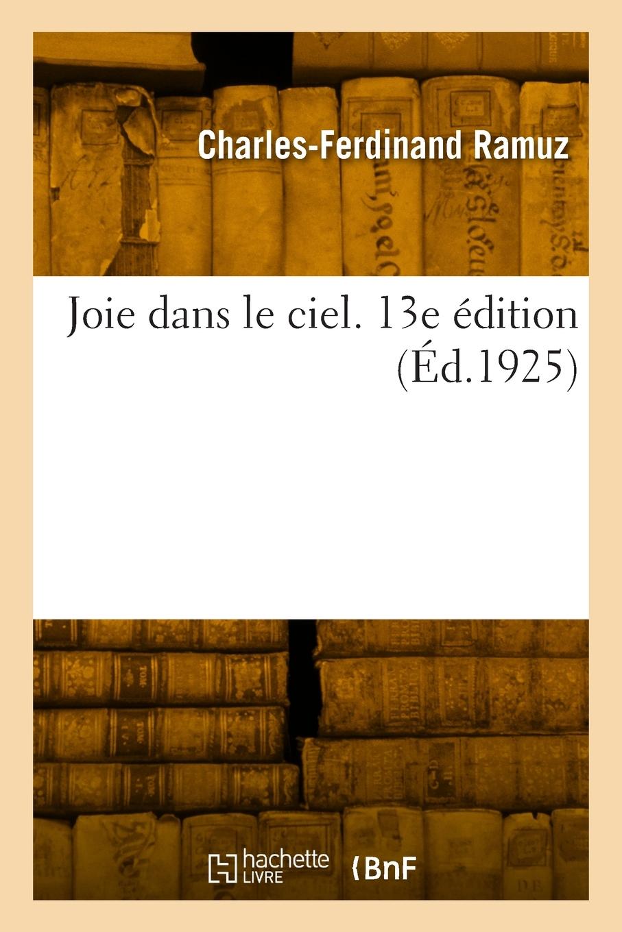 Vorderes Coverbild Joie dans le ciel. 13e édition