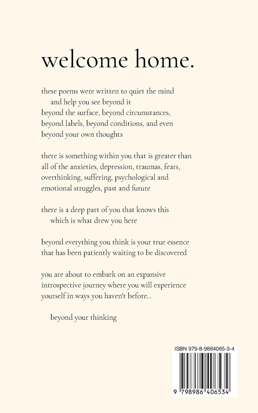 Rückseitencover Beyond Thoughts