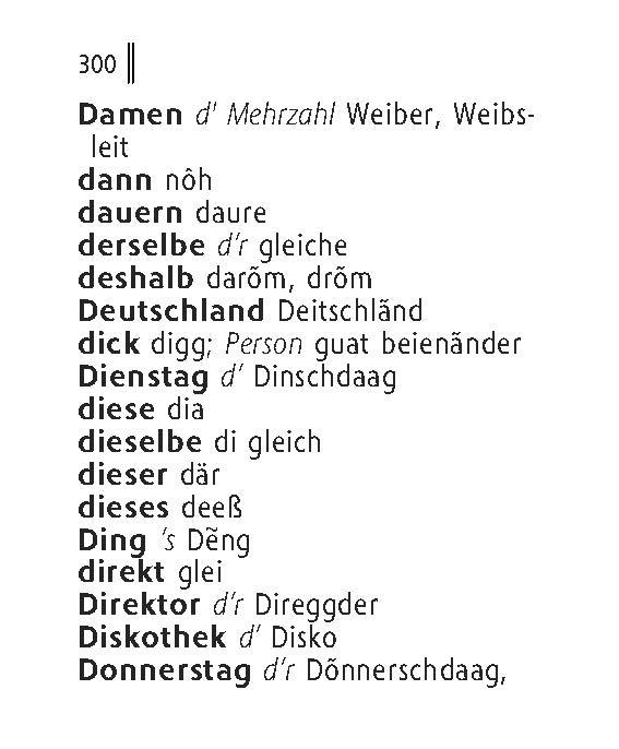 Beispielinhalt (Bild) Langenscheidt Lilliput Schwäbisch