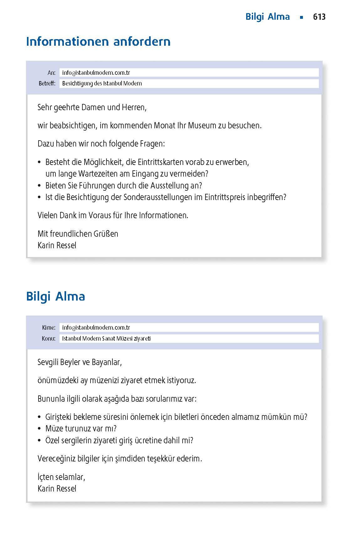 Beispielinhalt (Bild) Langenscheidt Praktisches Wörterbuch Türkisch
